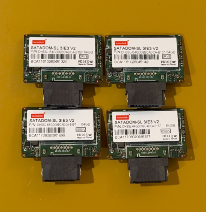 4x Innodisk SATADOM-SL 3IE3 V2 64GB  DHSSL-64GD09BCADCA-B157 - Four Units - 4x