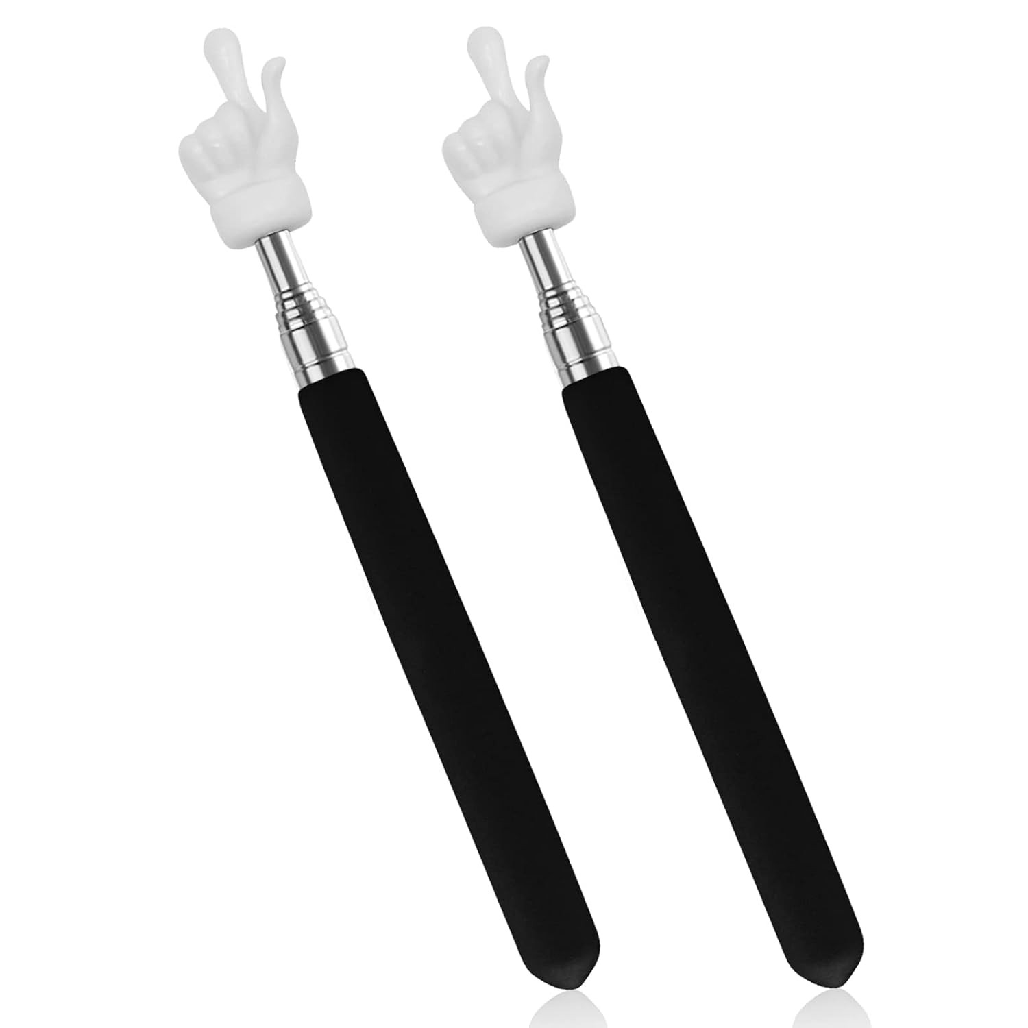 2Pcs Telescopic Teachers Pointer, Extendable Hand Pointer Finger Pointer Stick,