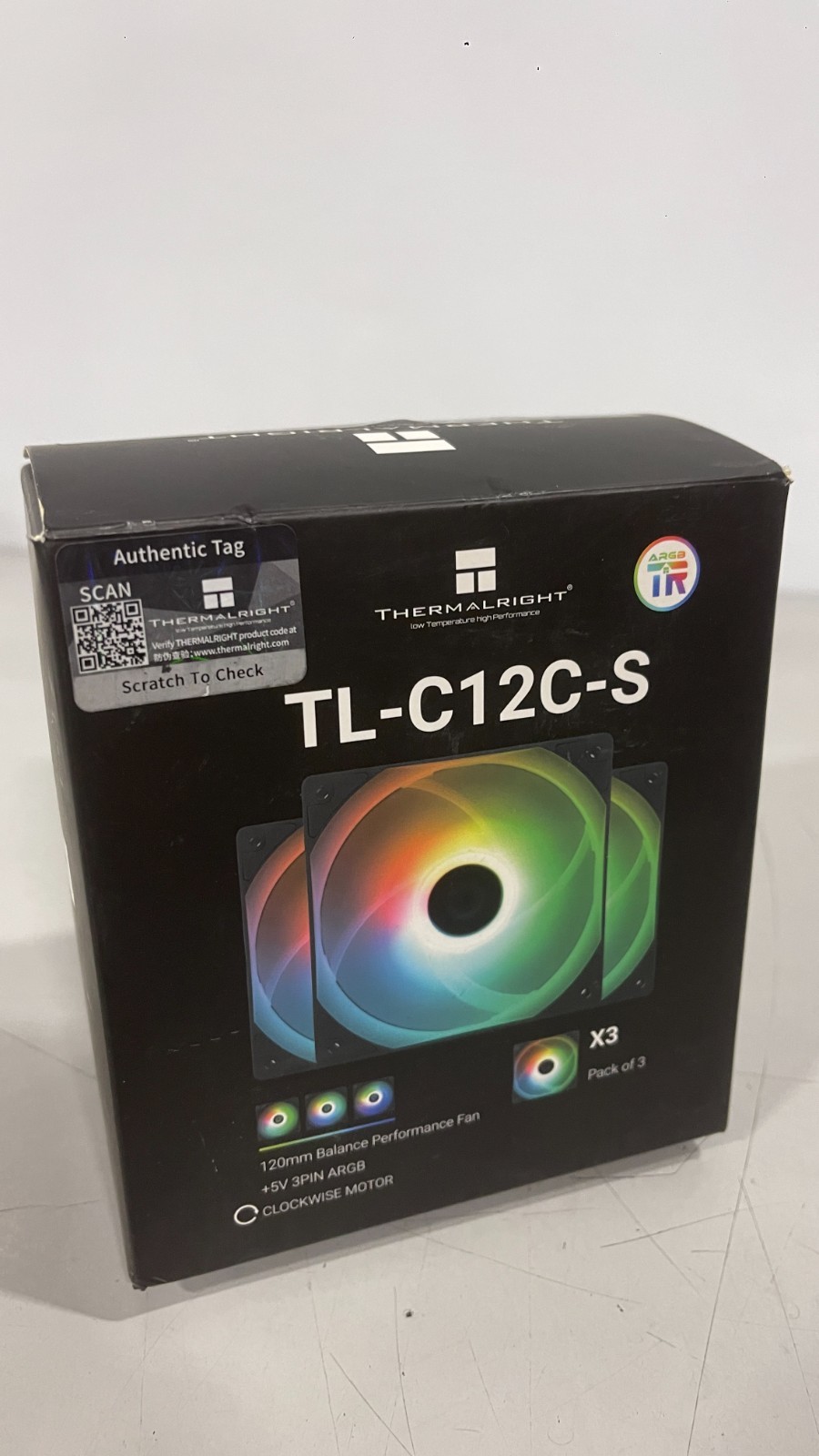  3-Pack of Thermalright CPU Cooler 120mm x 120mm x 25mm Fans (PN TL-C12C-S)
