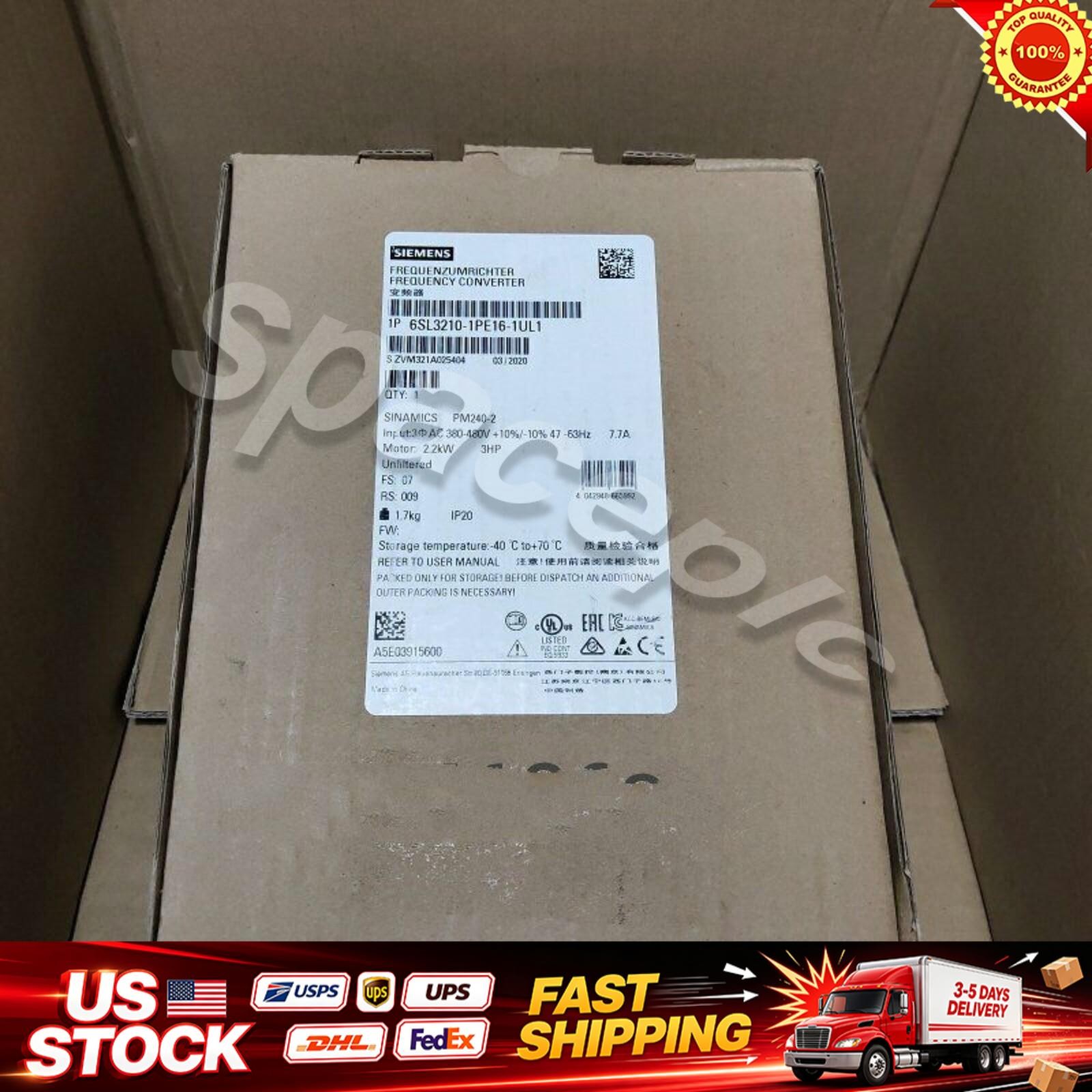New Siemens SINAMICS PM240-2 Unfiltere 6SL3210-1PE16-1UL1 6SL3 210-1PE16-1UL1
