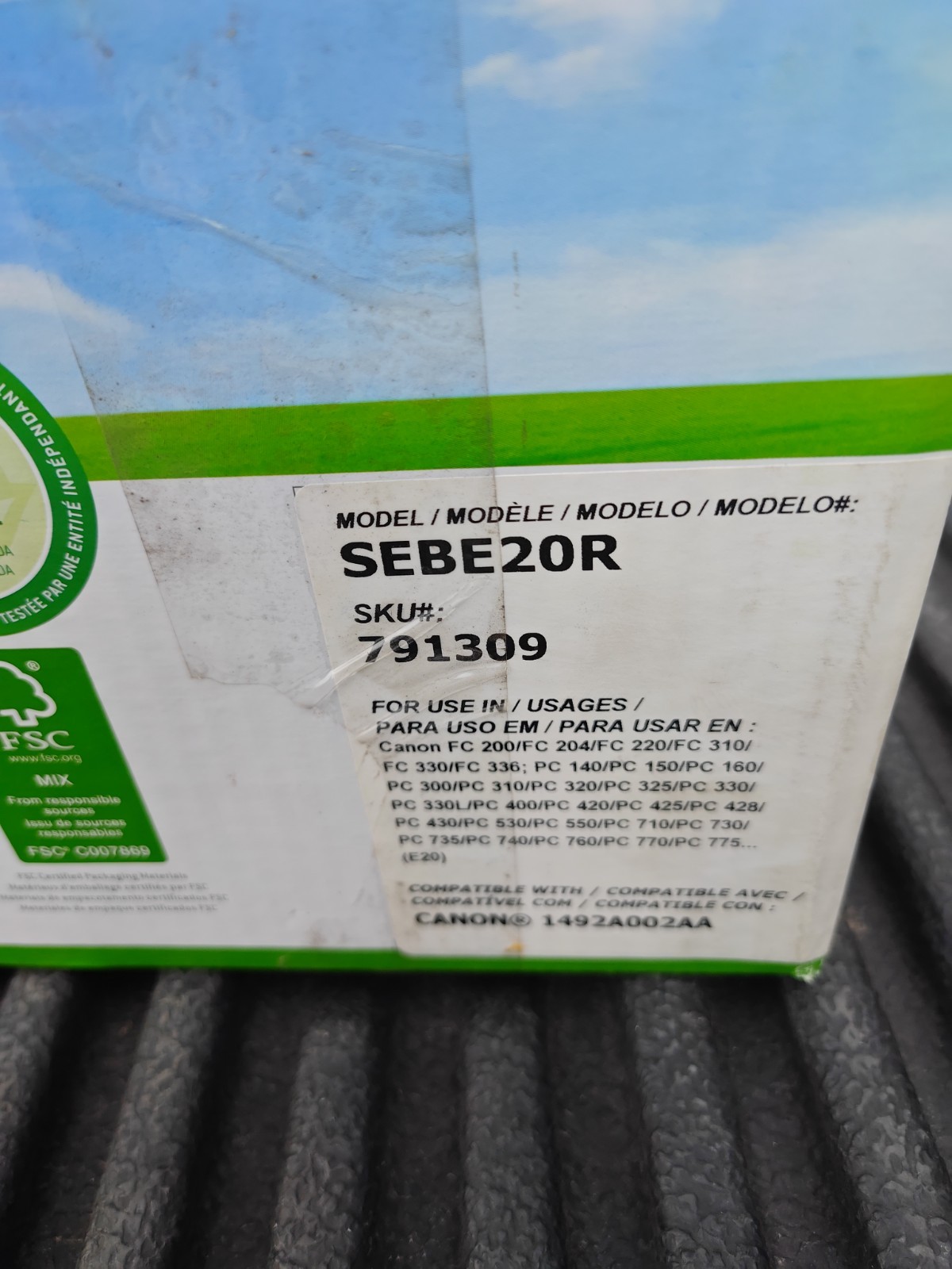 Sustainable Earth SEBE20R Toner cartridge Compatible with Canon 1492A002AA