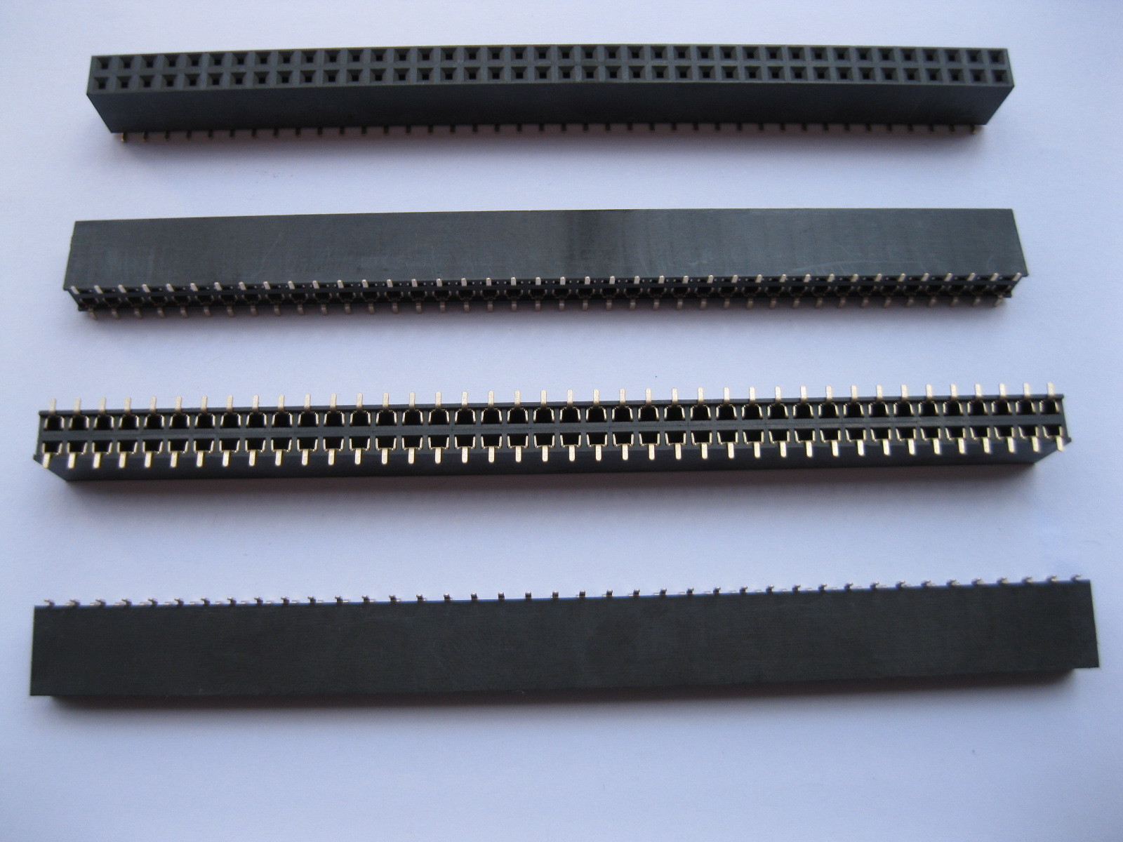 25 pcs Gold Plated SMD SMT 2.54mm Breakable Female Pin Header 80pin Dual Row New