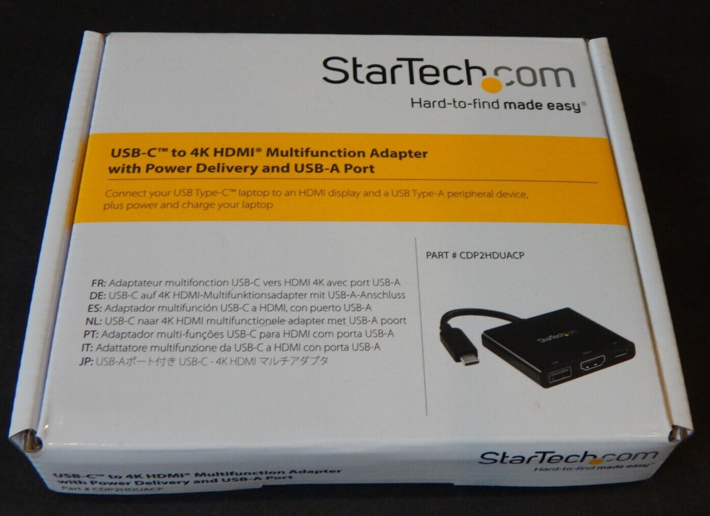 Startech CDP2HDUACP USB-C Multiport Adapter, HDMI 4k30, USB 3.0 EUC Works