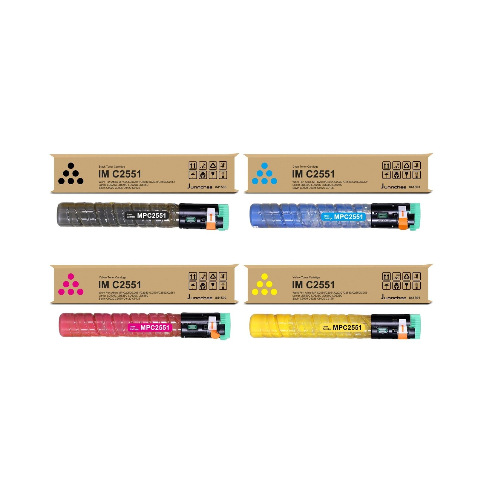 MPC2551 MP C2551 Toner Cartridge Replacement for Ricoh MP C2551 C2051 841586 ...