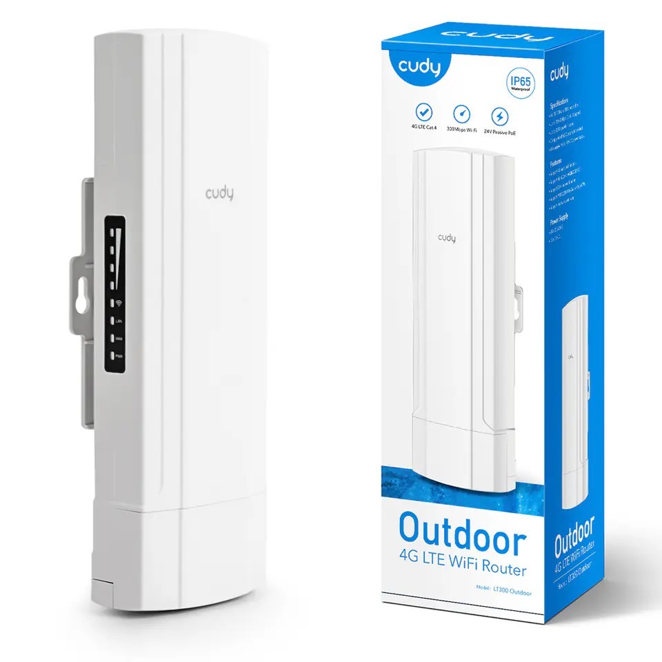 Cudy LT300 Outdoor 4G LTE AC1200 Wi-Fi Router Unlocked SIM Card Slot IP65 PoE