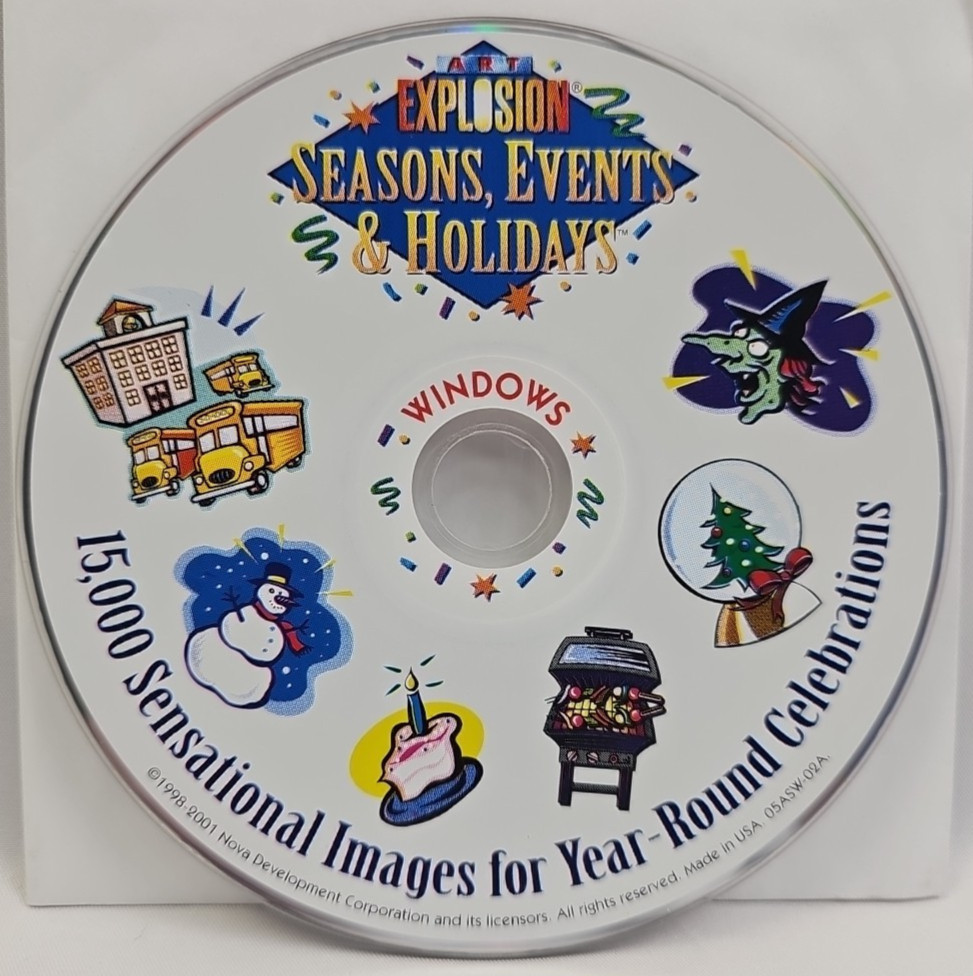 Art Explosion, Seasons, Events & Holidays 15,000 Sensational Images 1998-2001 CD