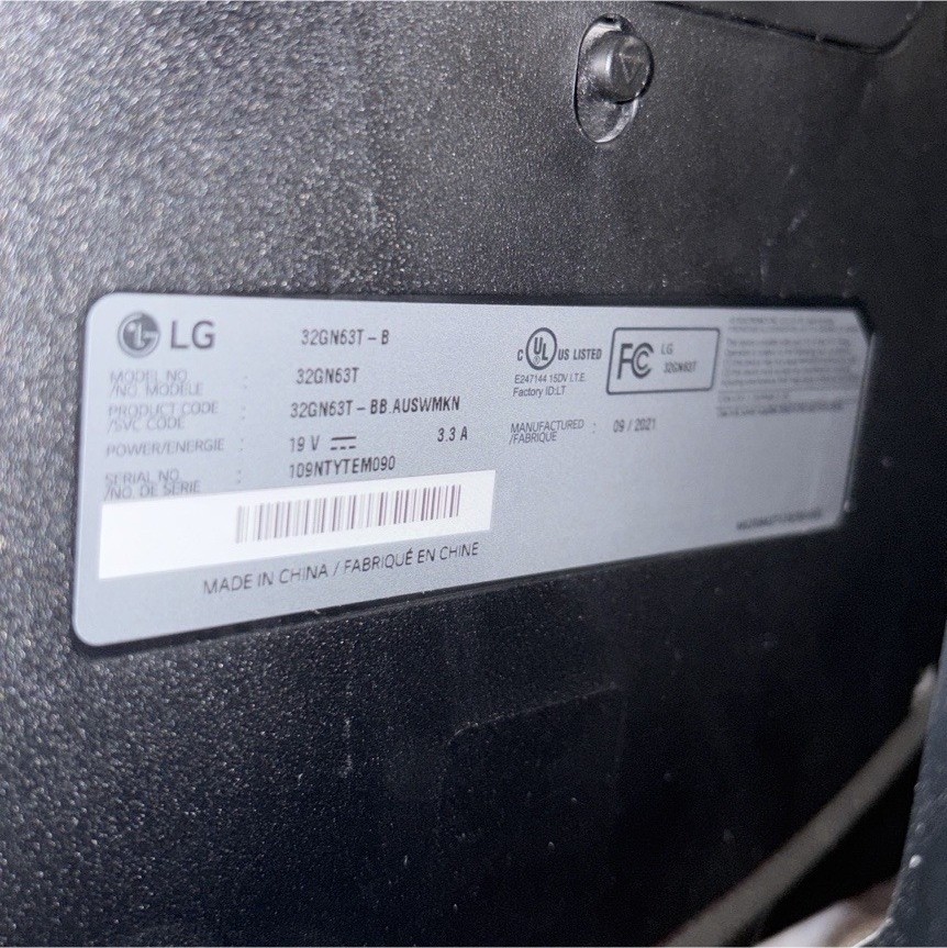 LG 32G60WA‑B 32” curved + LG 32GN63T‑B 32” flat panel monitor  = one price