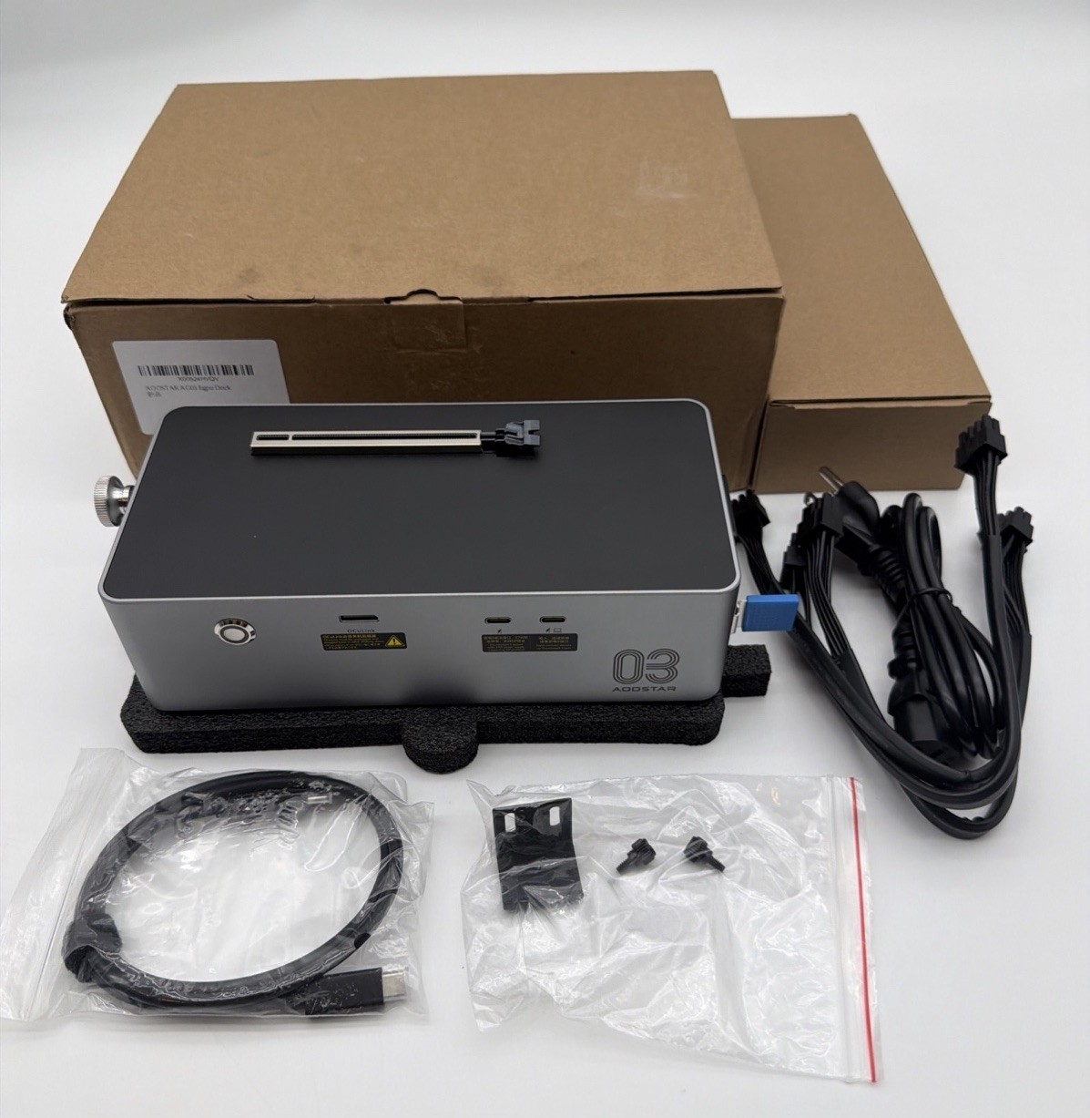 NEW AOOSTAR AG03 eGPU Dock Thunderbolt 5 OCuLink 800W PSU External GPU Dock