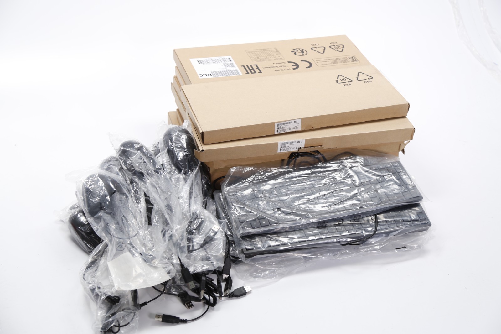 LOT OF 20, Sets of Keyboard and mice HP, 803181-001, 672652-001, L96909-001