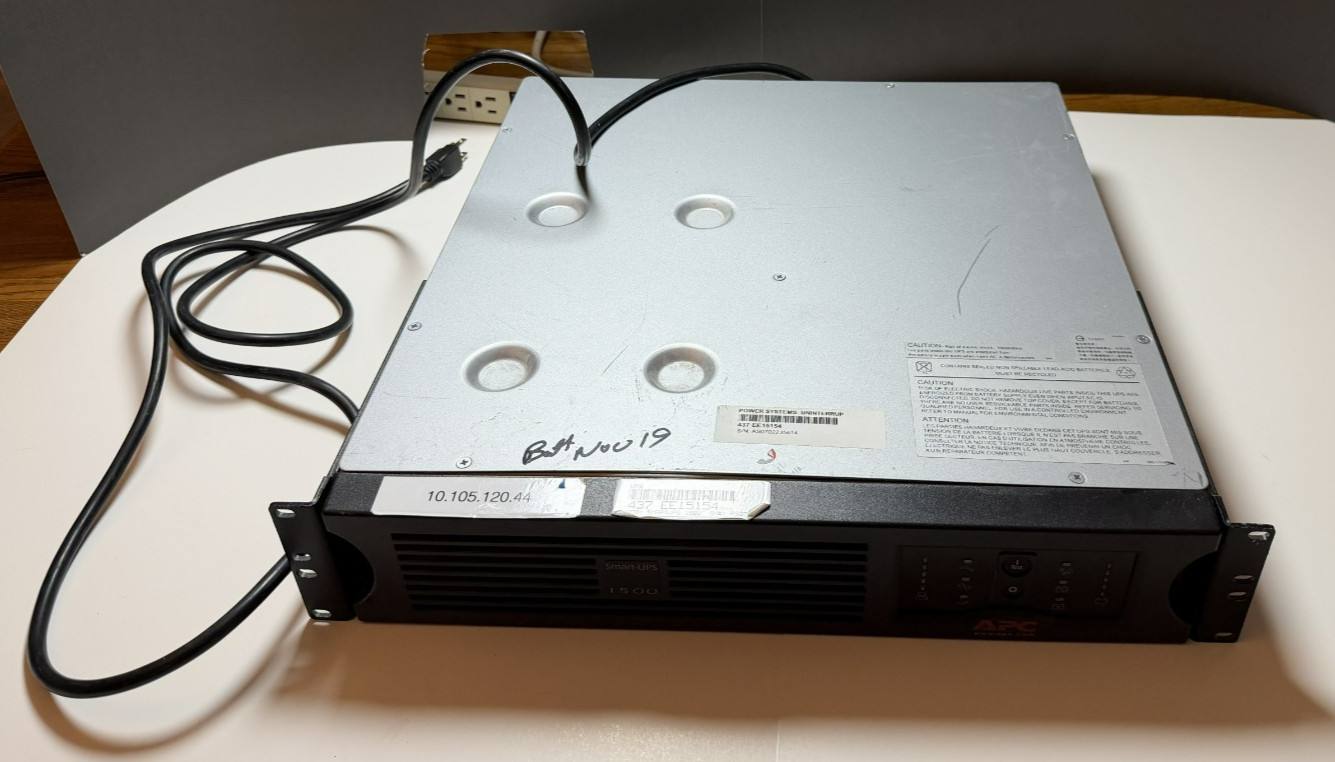 APC SUA1500RM2U Smart-UPS 1440VA 980W 120V UPS - No Battery. No Battery Caddy
