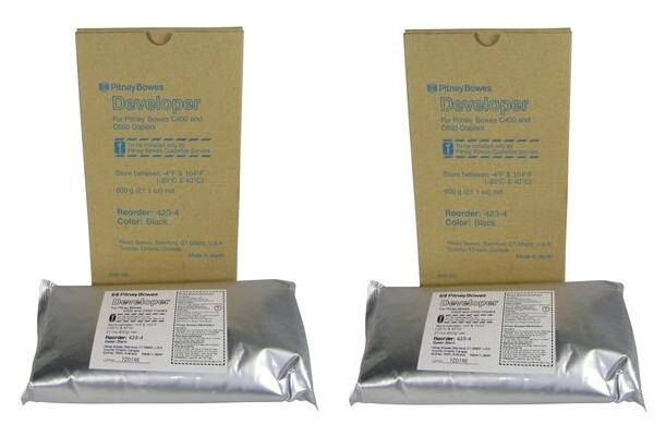2 NEW GENUINE Pitney Bowes 423-4 Developer  C350 C450 C400 C500 Developers 