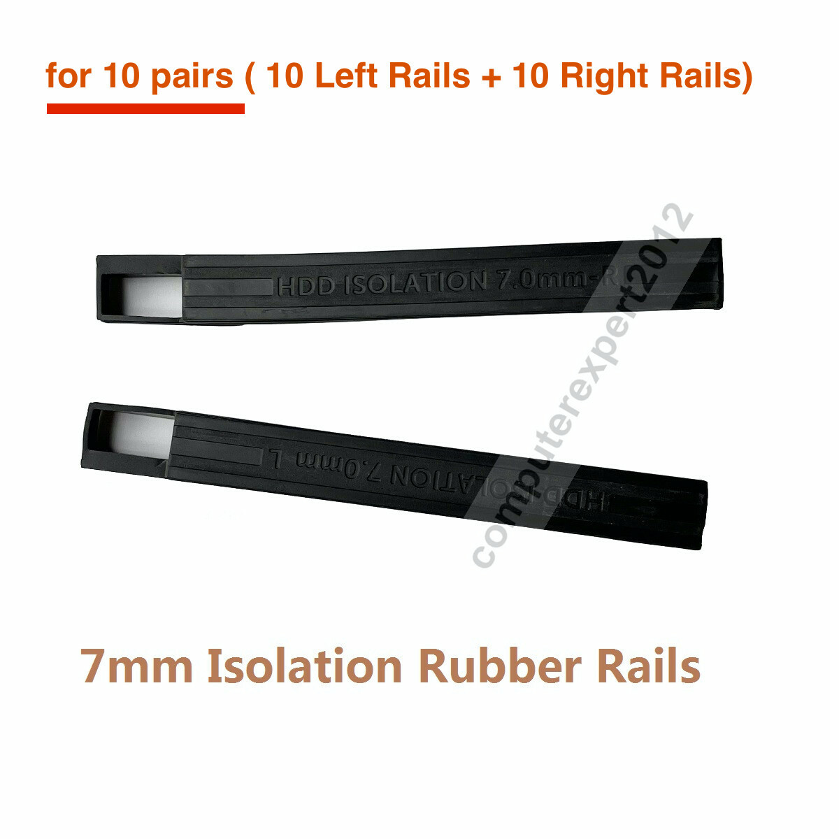 10 pairs 7mm Hard Drive Rubber Rails L+R for Dell E6330 E6430 E6530 E6440 E6540