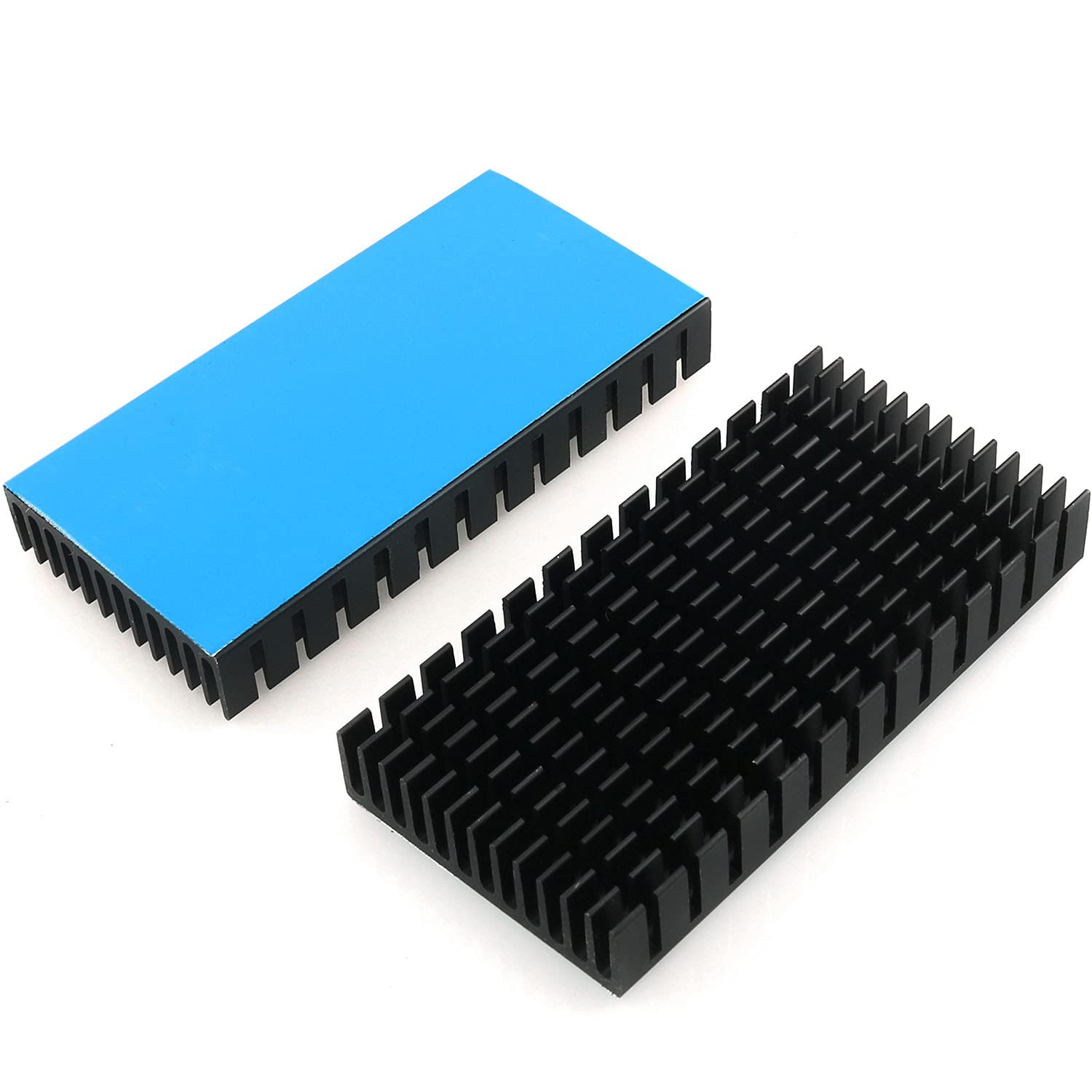 2Pcs 80Mm Heatsink 80 X 40 X 11Mm Black Aluminum Heat Sink Radiator Cooler