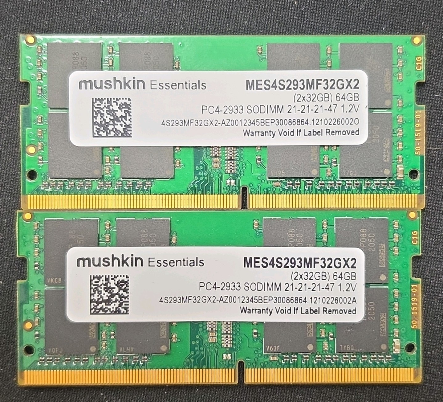 Mushkin Enhanced Essentials 64GB (2x32GB) DDR4 SO-DIMM 2933 MES4S293MF32GX2