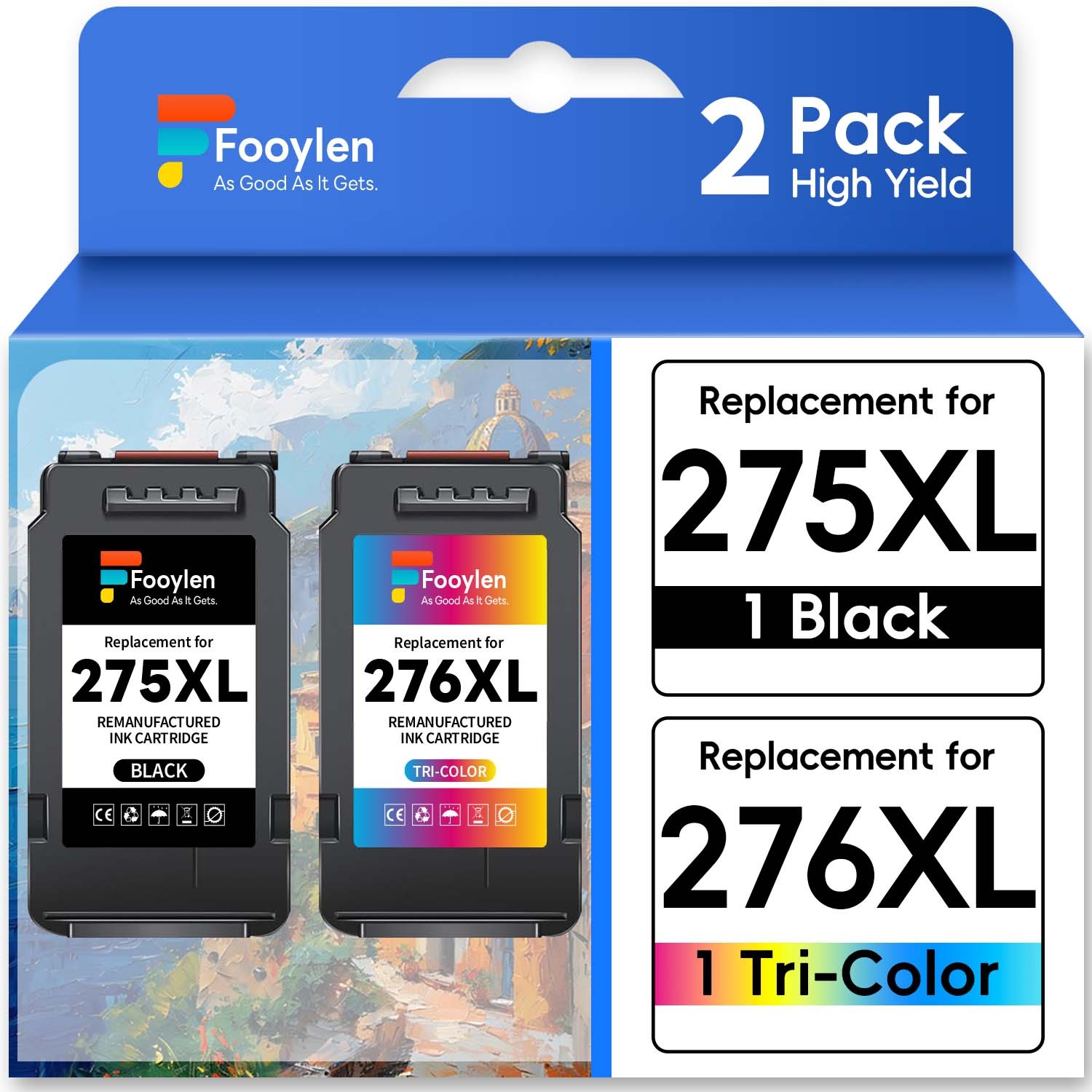 2x 275XL 276XL Ink Cartridges for Canon Pixma TS3522 TR4720 TS3520 TS3500 TR4700