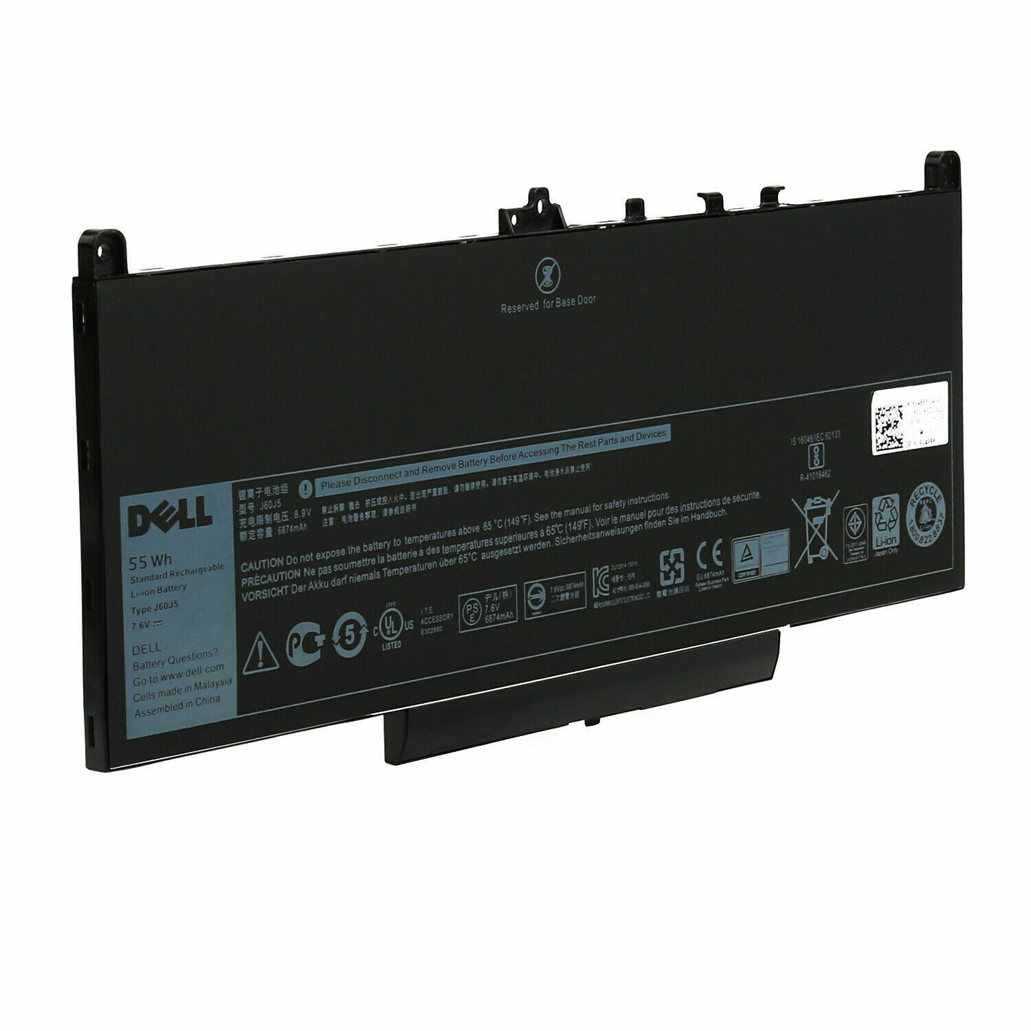 OEM Genuine J60J5 55WH Battery For DELL Latitude E7270 E7470 7470 7270 0J60J5