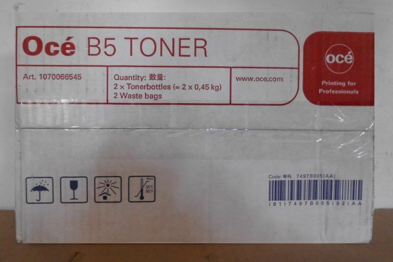 Original OCE B5 2x toner + residual toner container for 9600 TDS 300 320 400 450 600