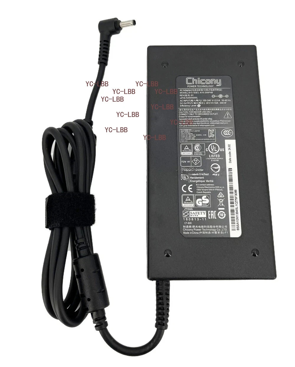Chicony 20V 10A 200W AC Adapter Charger For MSI Katana A17 AI B8VG-894US Laptop