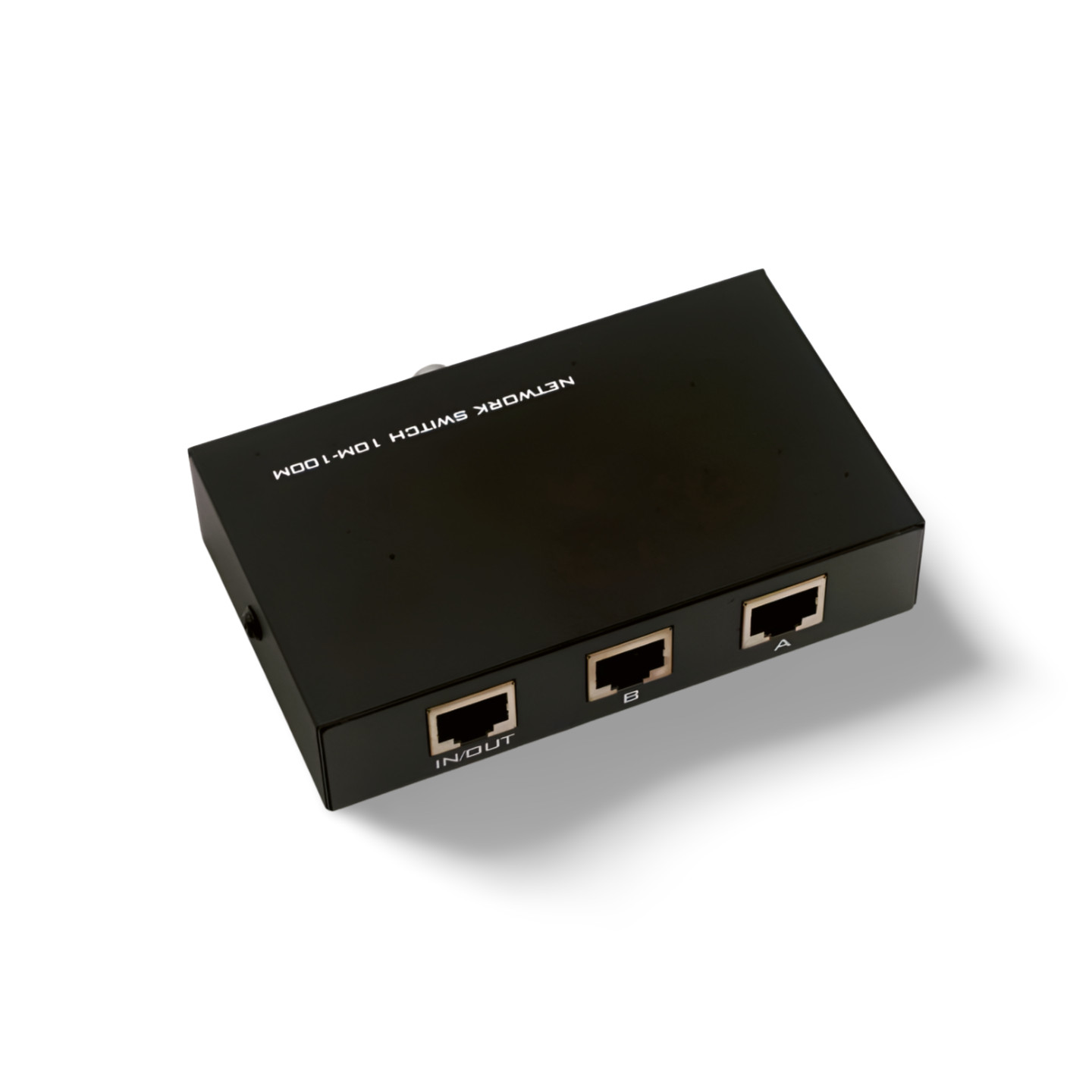 RJ45 AB 2 Way Switch Box Push Button Manual Network - Black