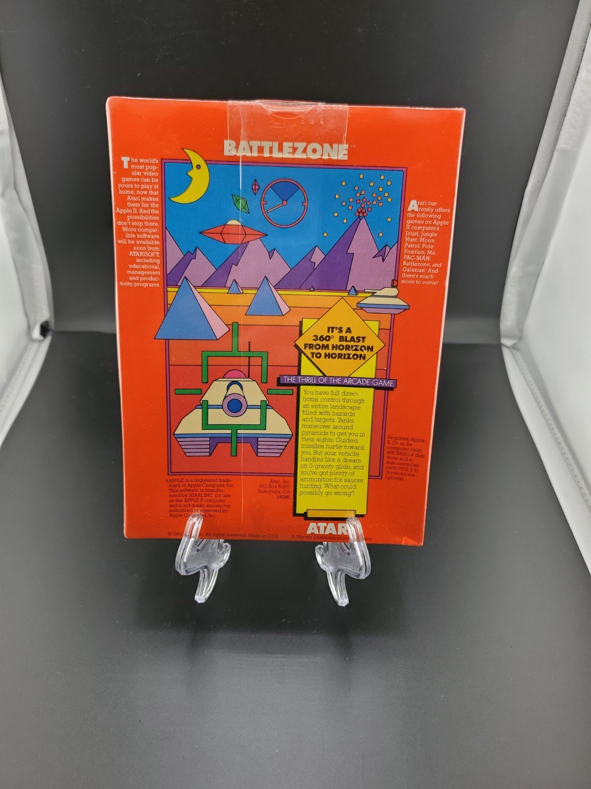 Battle Zone for the Apple II II+ IIe IIc IIgs Computer - SEALED w/ hanging tab