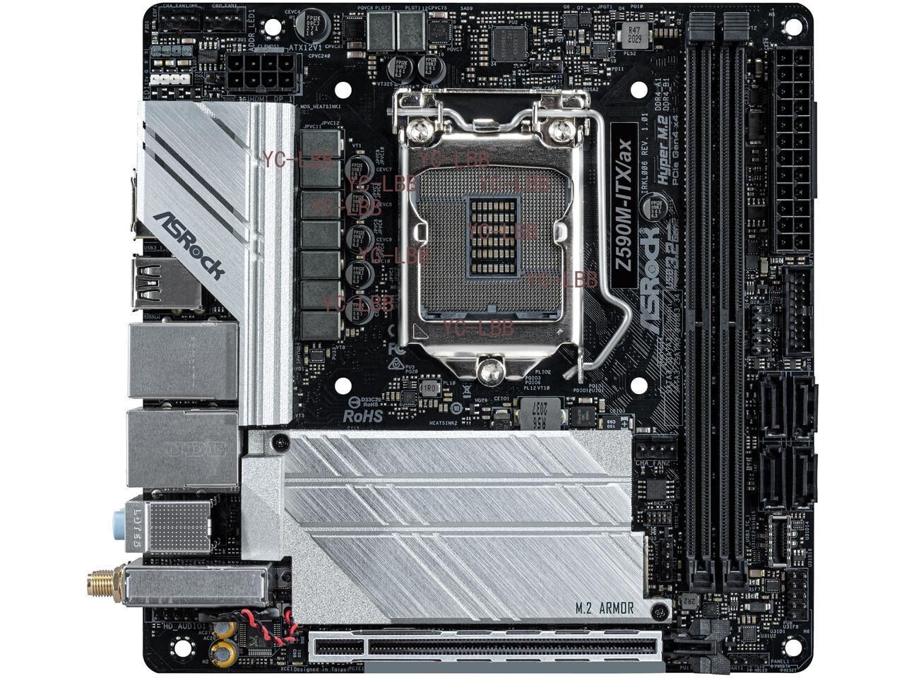 ASRock Z590M-ITX/AX LGA1200 Mini ITX - WiFi 6, M.2, USB 3.2 Motherboard