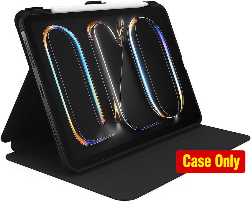 Folio Case for iPad Pro 11-Inch (M5 2025 / M4 2024), Slim Black Cover, Stand