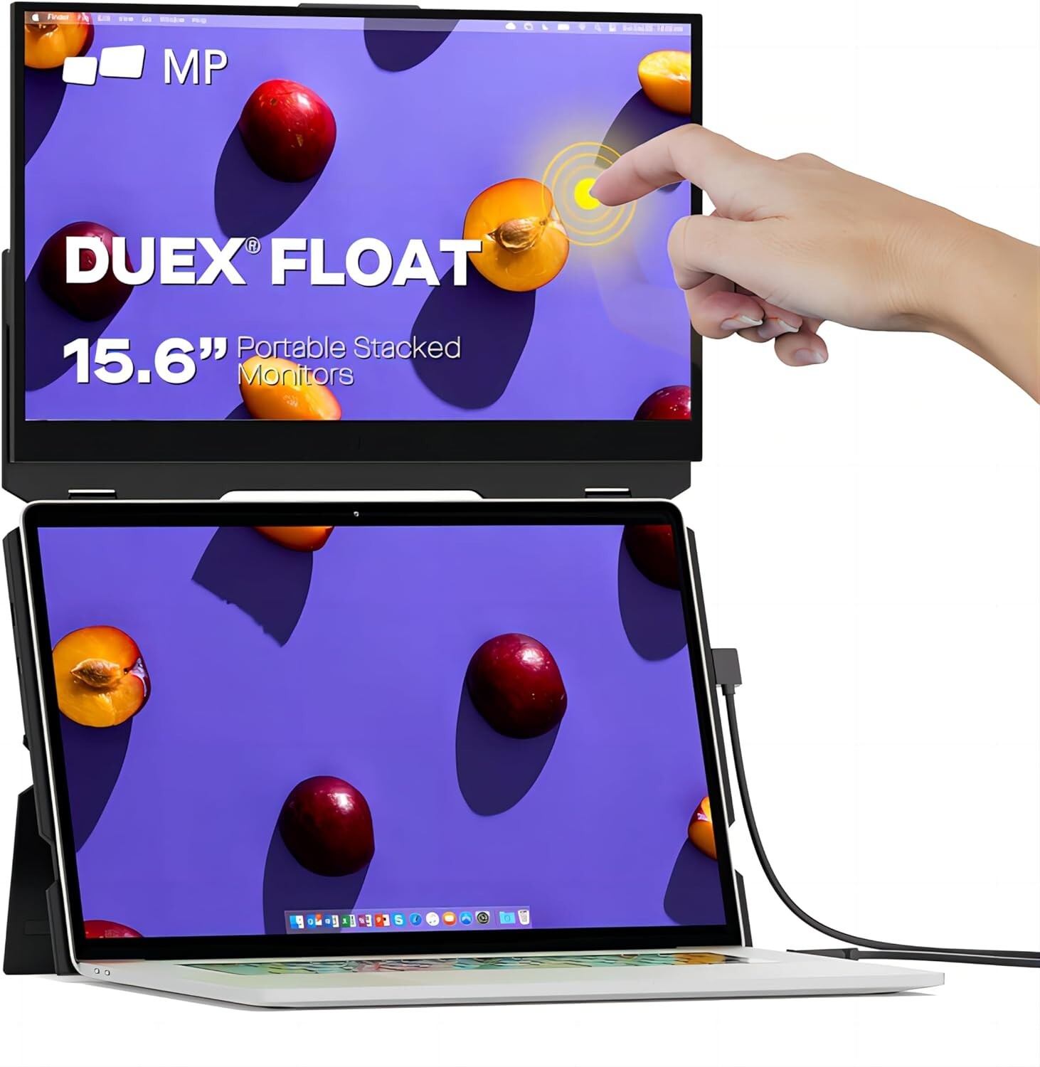 Duex Float Mobile Pixels 15.6 Stacked Portable Screens, Full HD IPS 1080P Touch