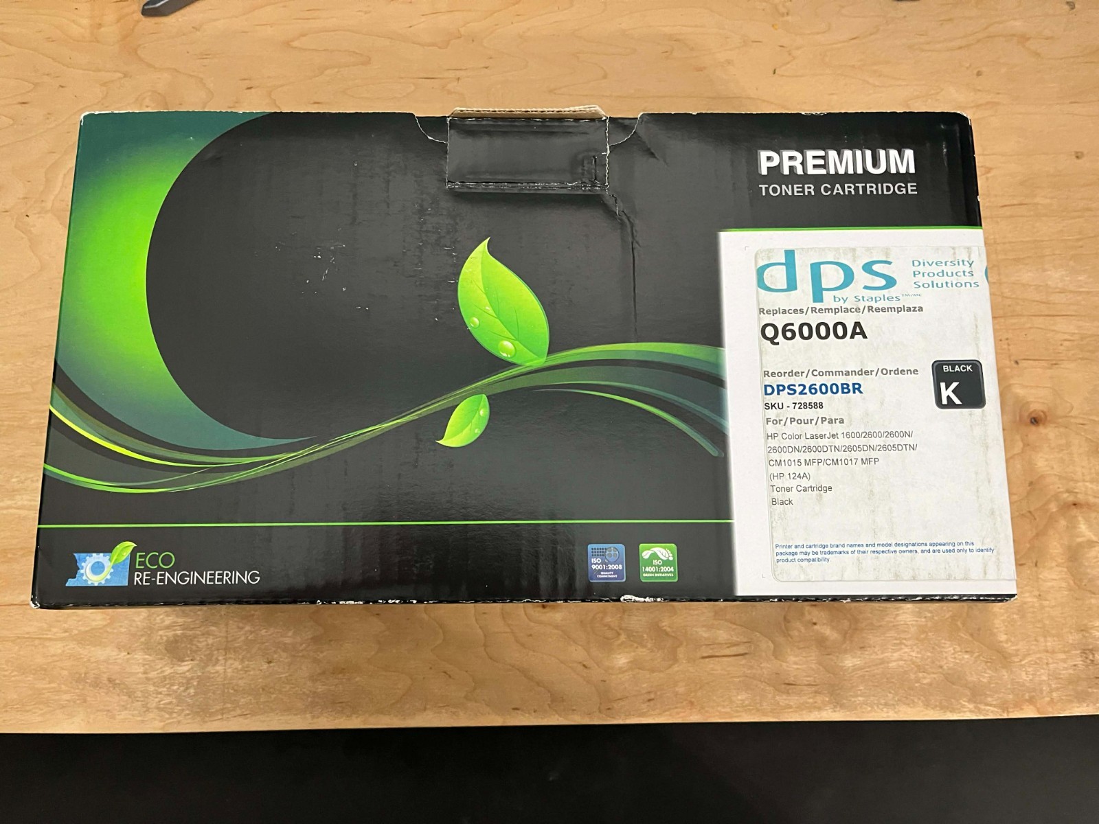 Staples Black Standard Yield Toner Reman| Ink | Replacement | HP 124A | Q6000A