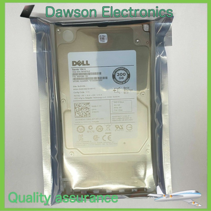 NEW DELL 0H8DVC H8DVC ST9300653SS 300GB 15K 2.5" 6Gbps SAS Hard Drive with tray