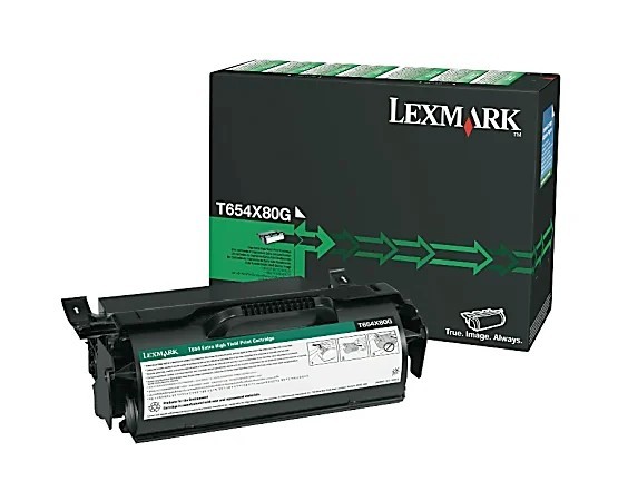 Genuine Lexmark T654X80G Black Toner Cartridge