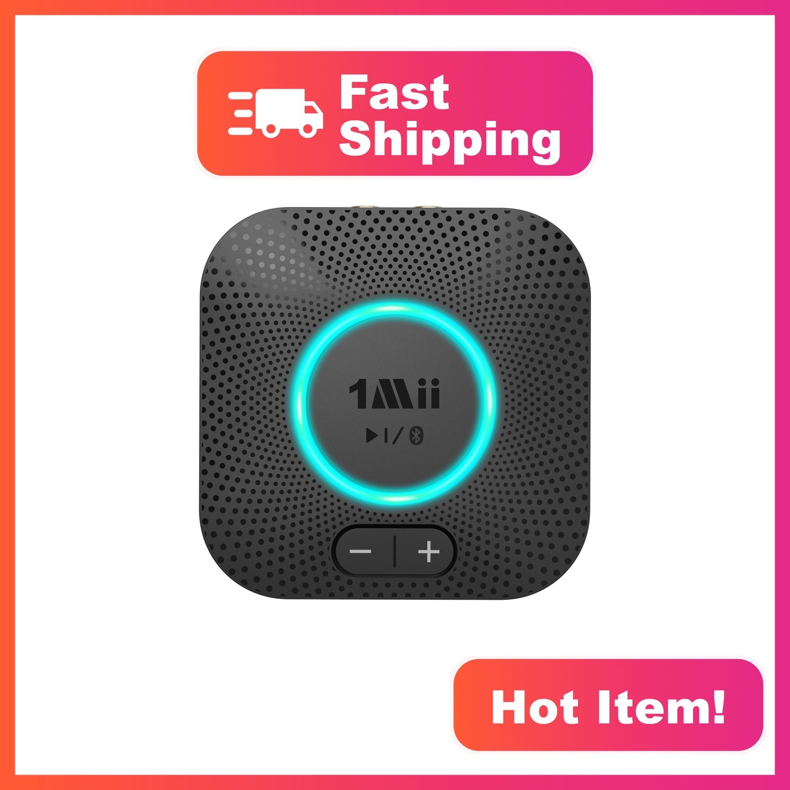 1Mii B06S Bluetooth 5.3 Receiver Black Hi-Fi Audio Adapter
