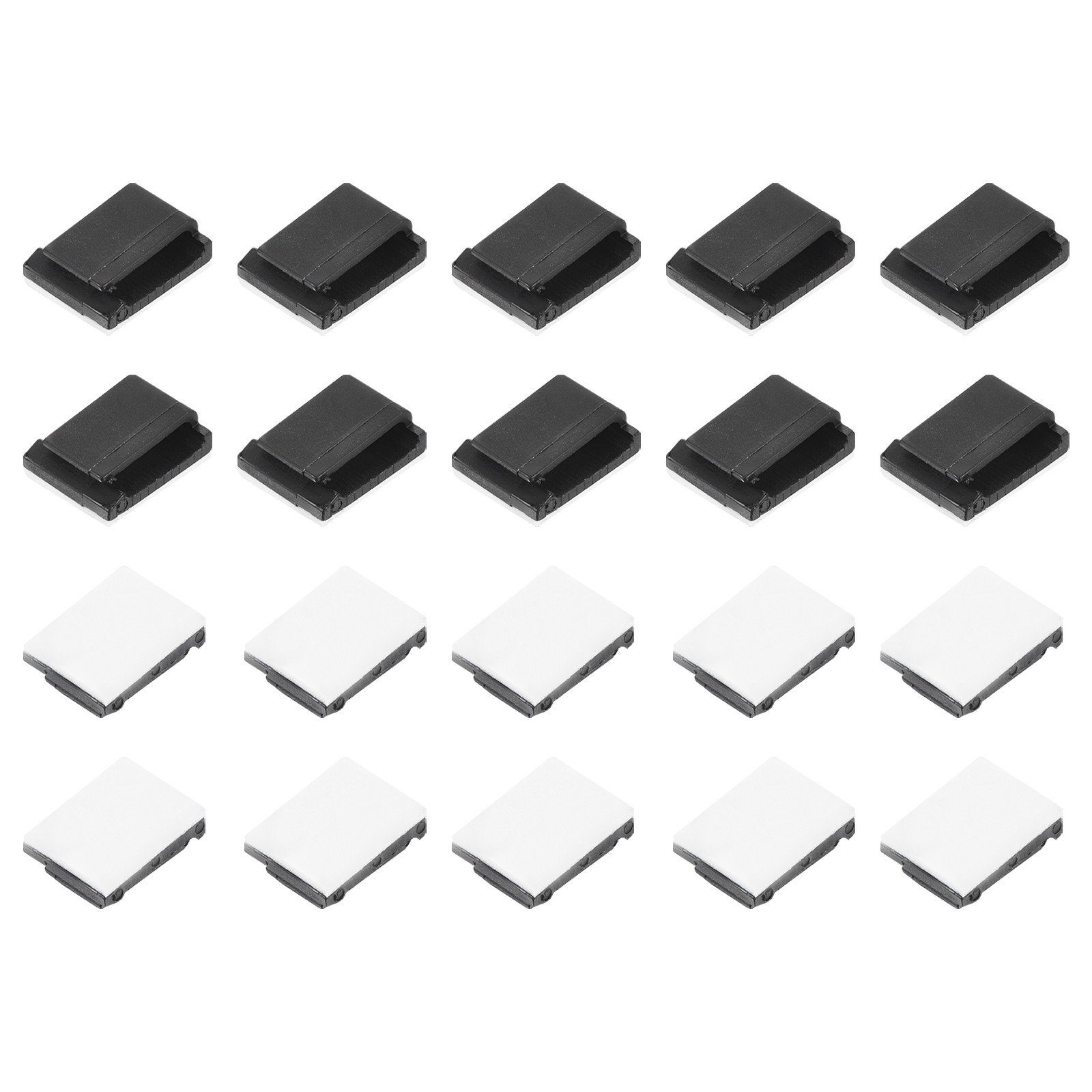 40pcs Adhesive Cable Clip Black Wall Cord Management Cable Organization for Home