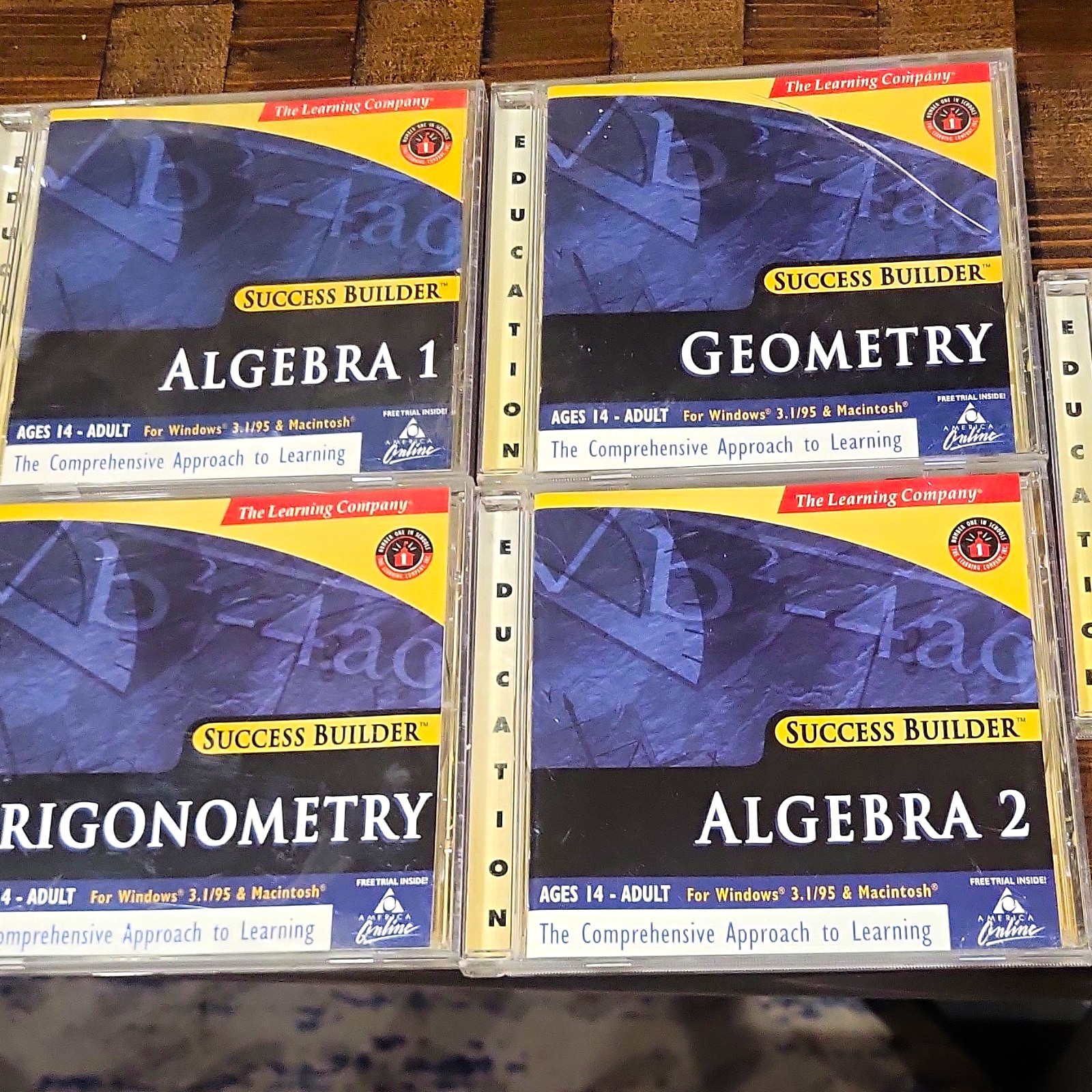 The Learning Company Success Builder Math CD Set Algebra Geometry Win/Mac