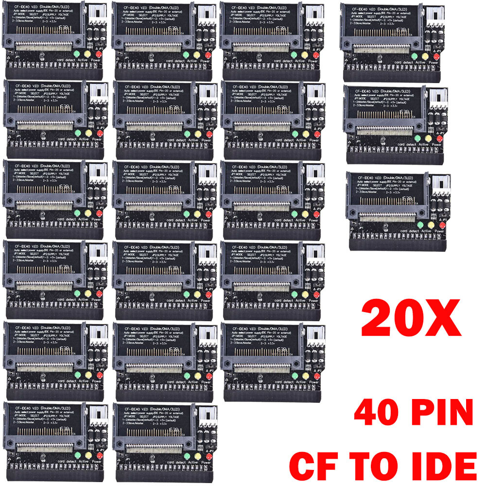 20X Compact Flash CF to 3.5 Female 40 Pin IDE Bootable Adapter Converter Card