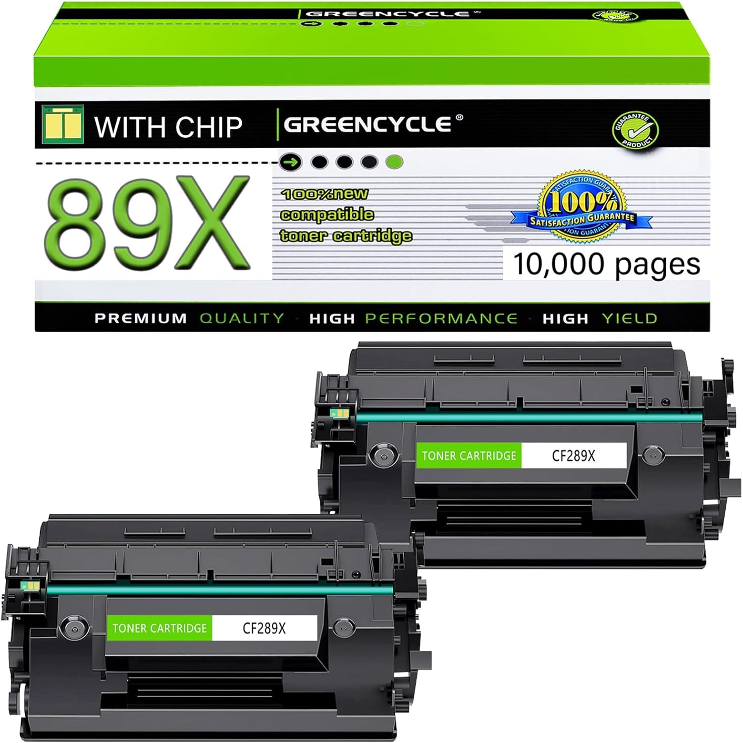 2PK CF289X 89X New Chip Toner For HP LaserJet M507n M507dn MFP M528f M528z M528c