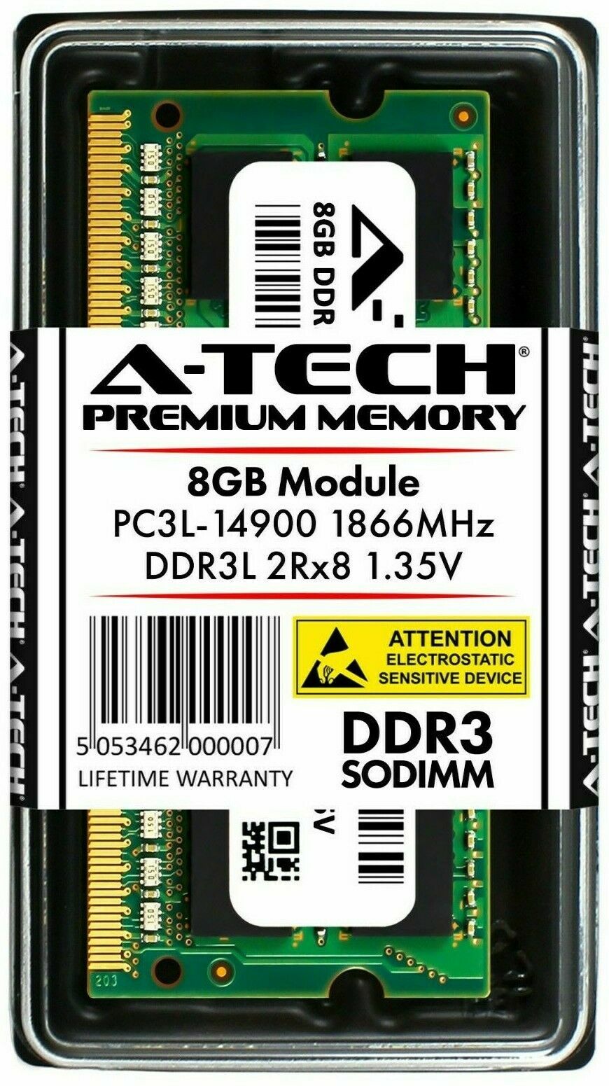 A-Tech 8GB PC3-14900 Laptop SODIMM DDR3 1866 MHz 204pin Memory RAM PC3L 8G DDR3L