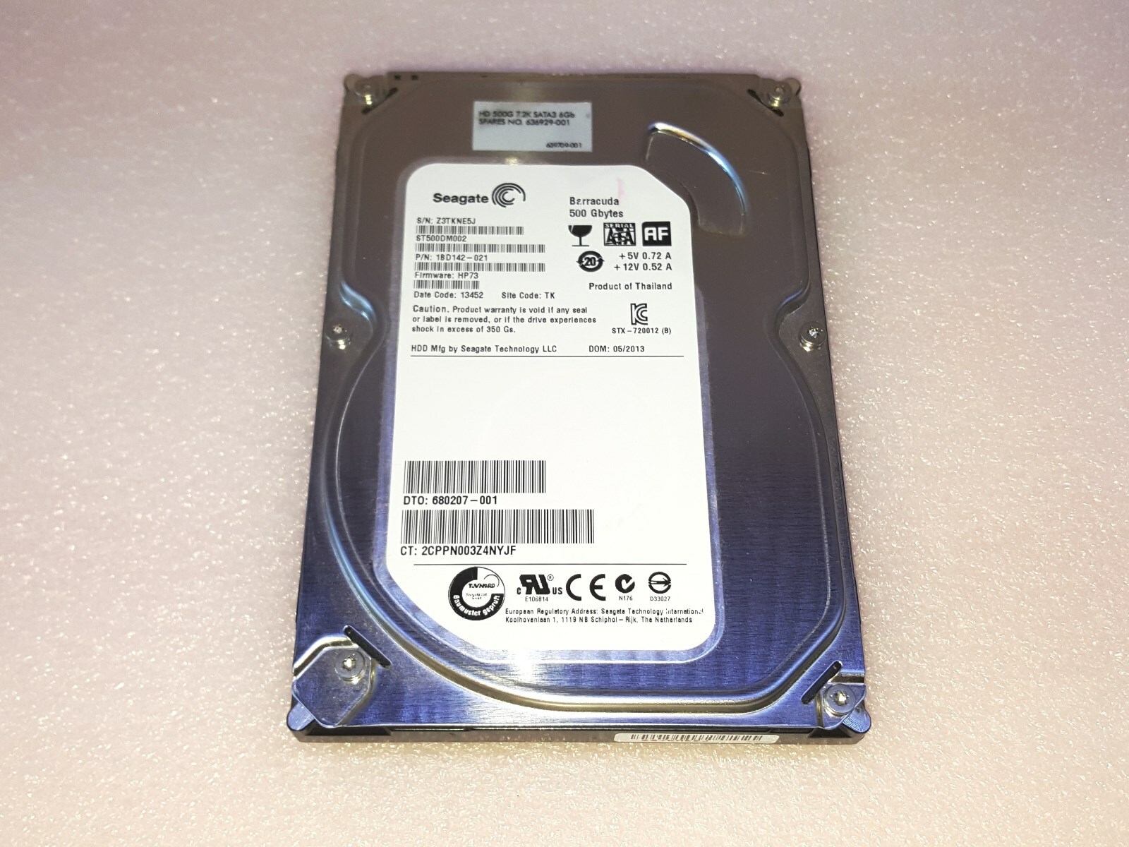 HP Pavilion 550-036 - 500GB Hard Drive - Windows 7 Ultimate 64 Bit Loaded