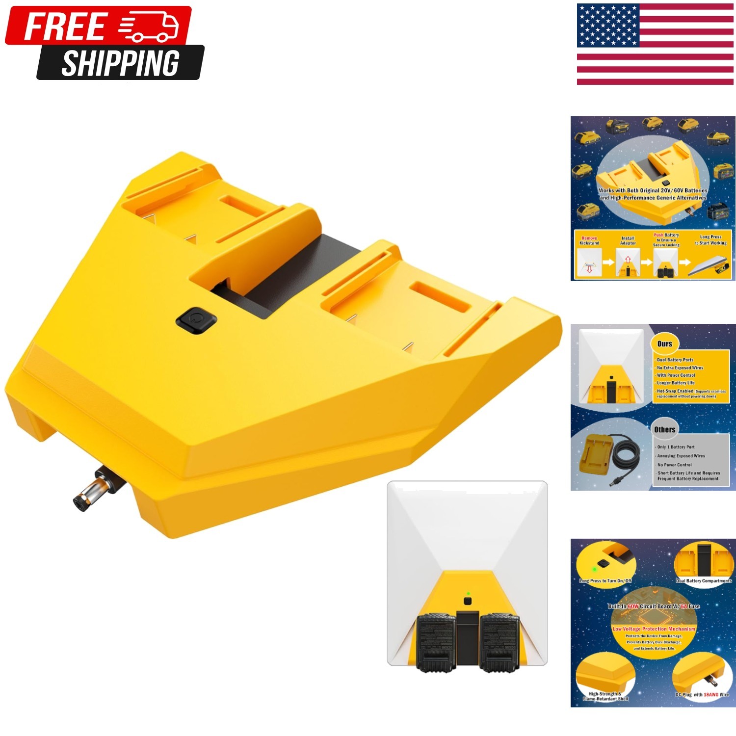 Starlink Mini Battery Adapter for De.Walt 20V/60V Series Batteries