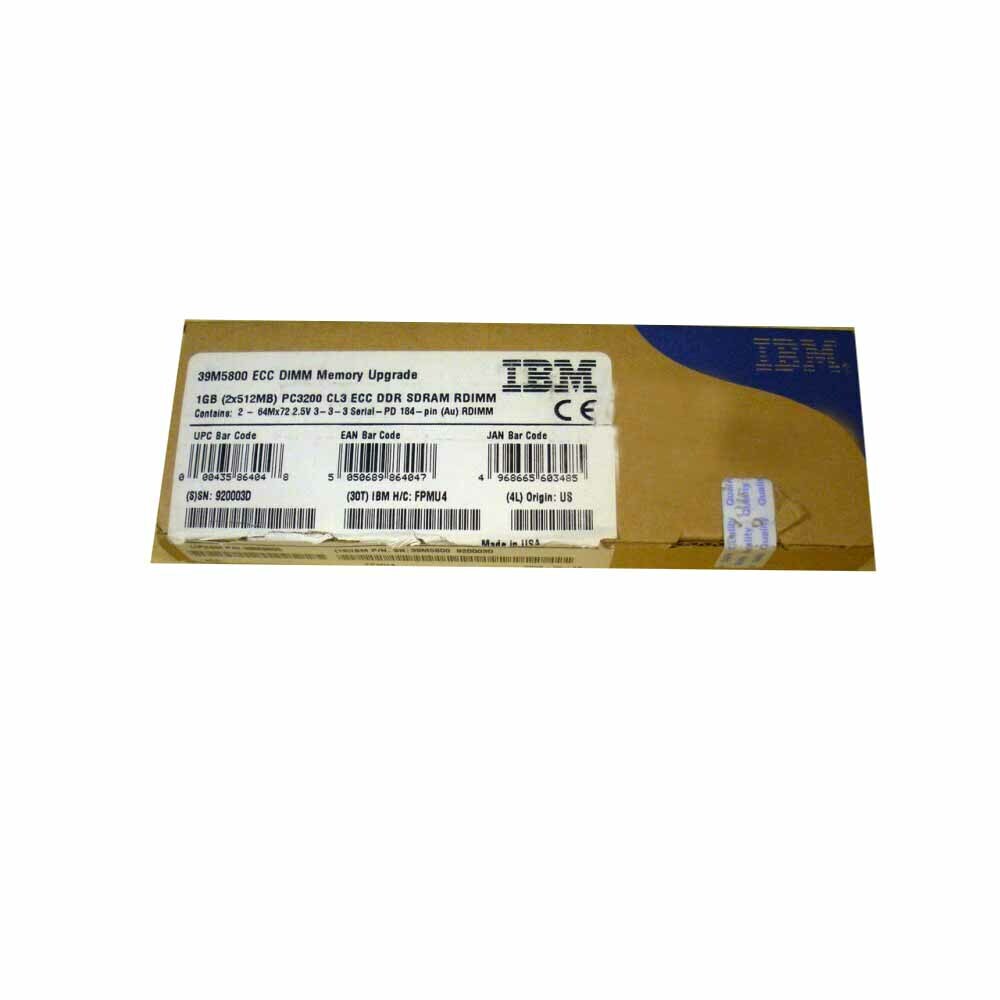 IBM 39M5800 1GB (2x 512MB) PC3200 CL3 ECC DDR SDRAM