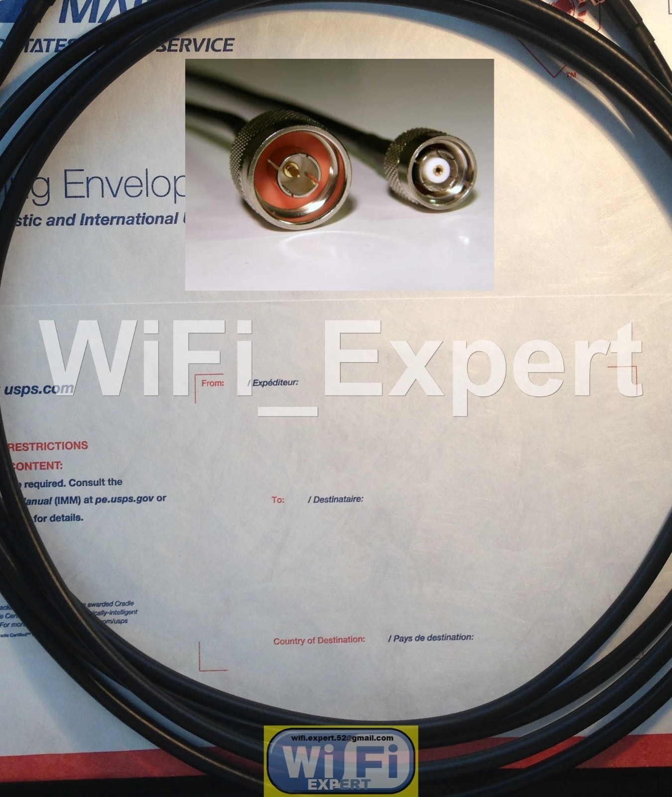 RG58  LMR195 3M 10 Feet WiFi WRT54G N Male RP-TNC M Extension Cable WiFi Router