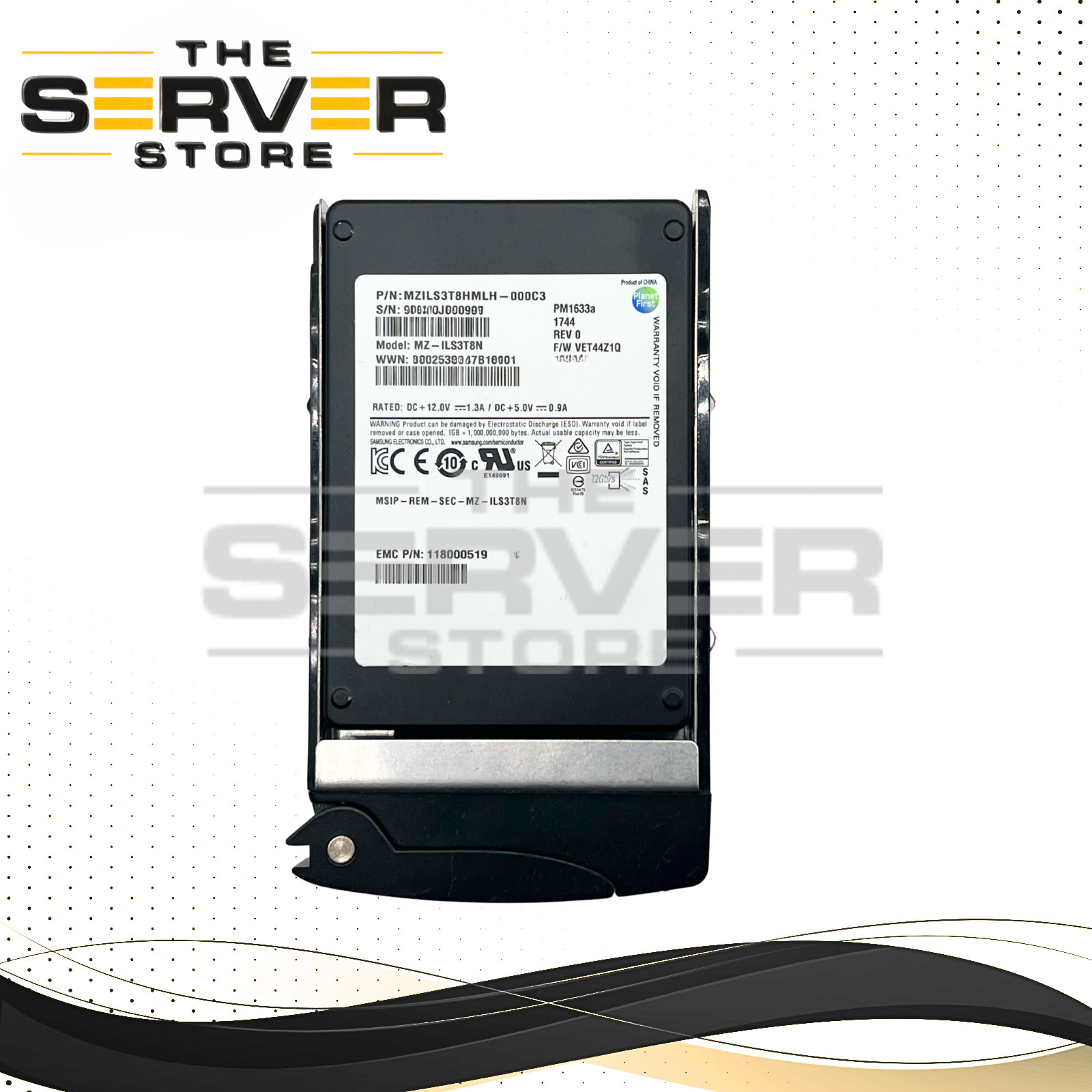 EMC 3.84TB SAS 12G RI 2.5" SSD Samsung PM1633a MZ-ILS3T8N for Supermicro Server