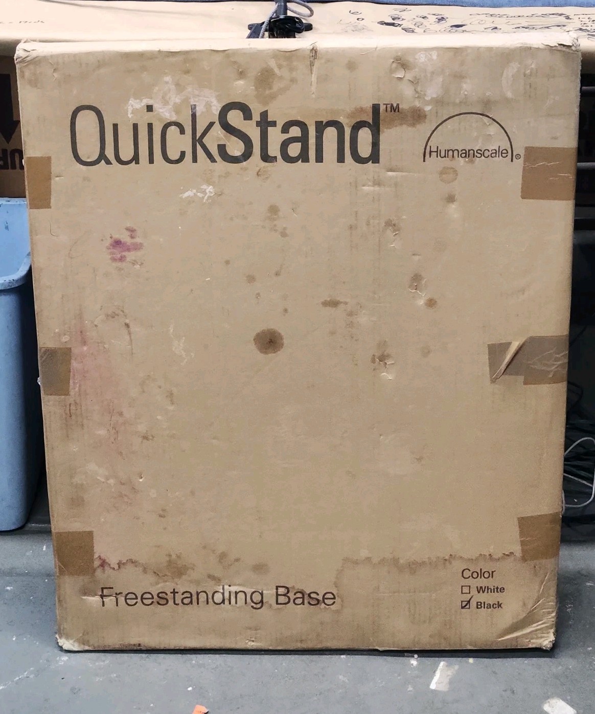 HumanScale Quick Stand Free Standing Base Part#240754103BL02 Black NEW NIB u-97D