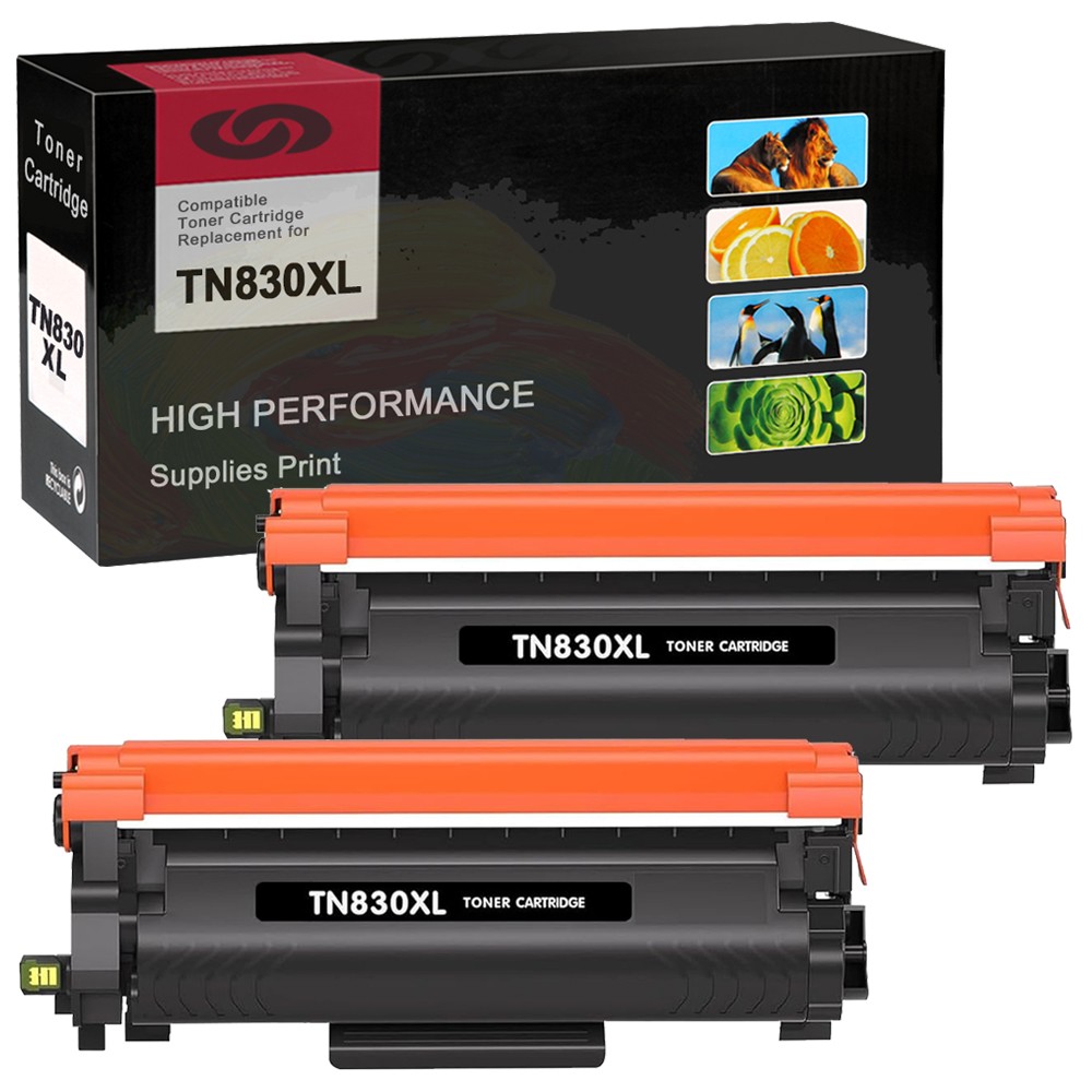 2PK TN830 XL Toner Compatible For Brother MFC- L2760DW L2807DW L2820DW L2900DW