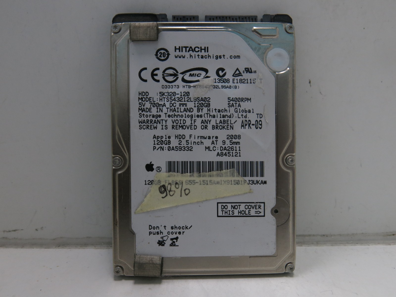 Lot of 2 Mixed 2.5" 120GB SATA Hard Drives HDD Hitachi & Fujitsu Genuine