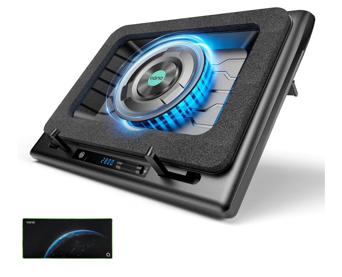 llano V12 Gaming Laptop Cooling Pad Laptop Cooler, Cooling Fan Stand (NO RGB)