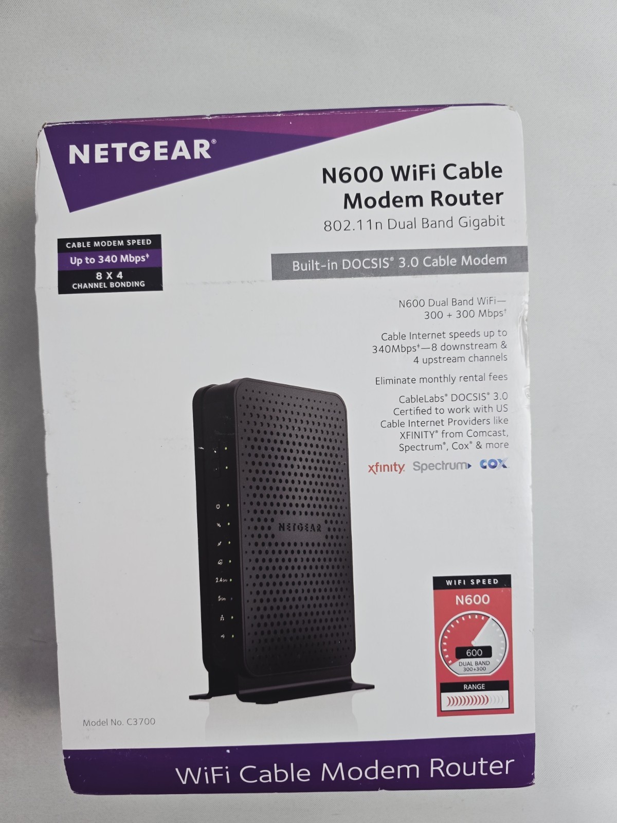 Netgear C3700 WiFi Cable Modem Router