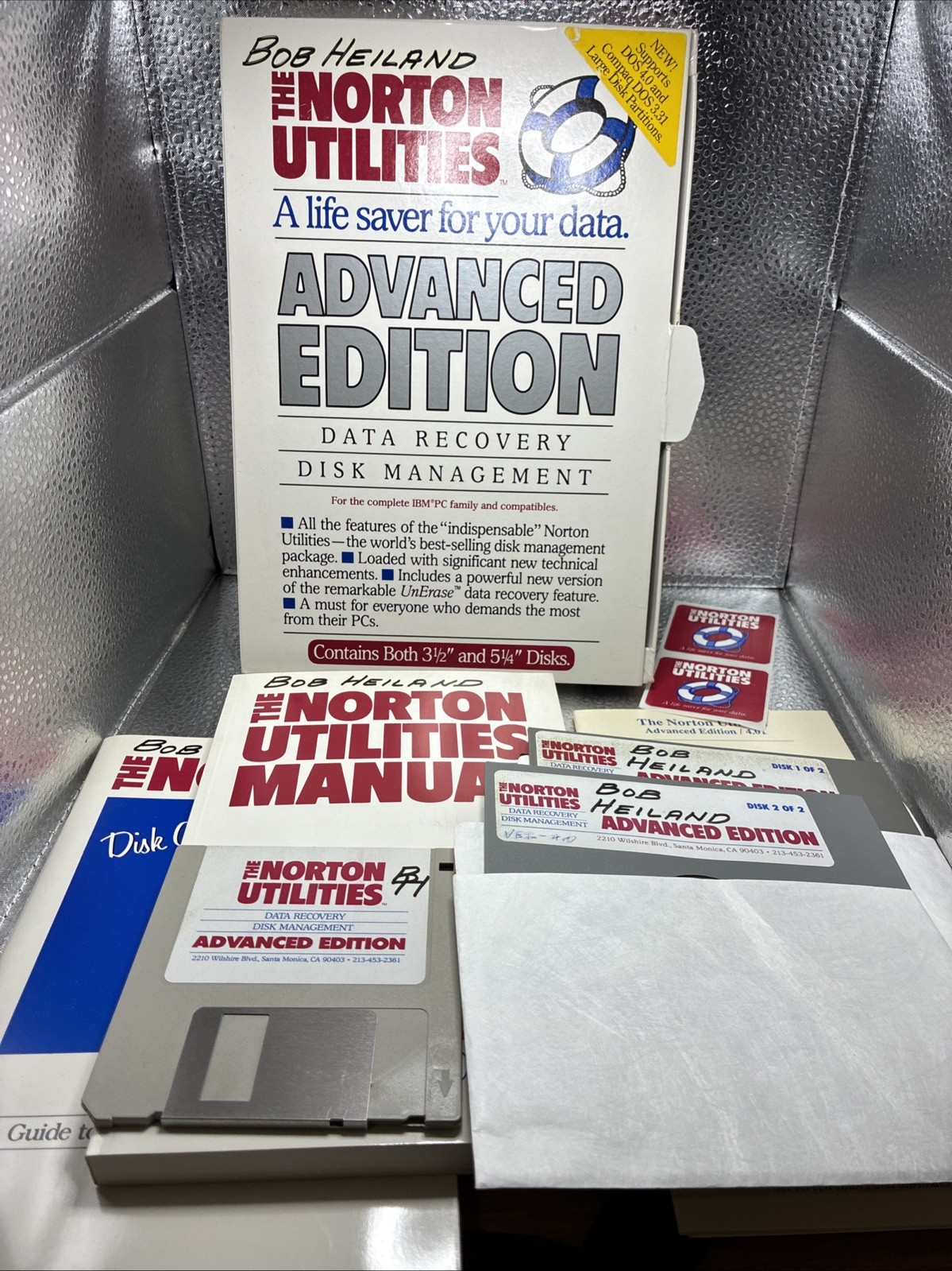 Norton Utilities Advanced Edition (4.0), Boxed, 1988, PC, 3.5 + 5.25 Disks