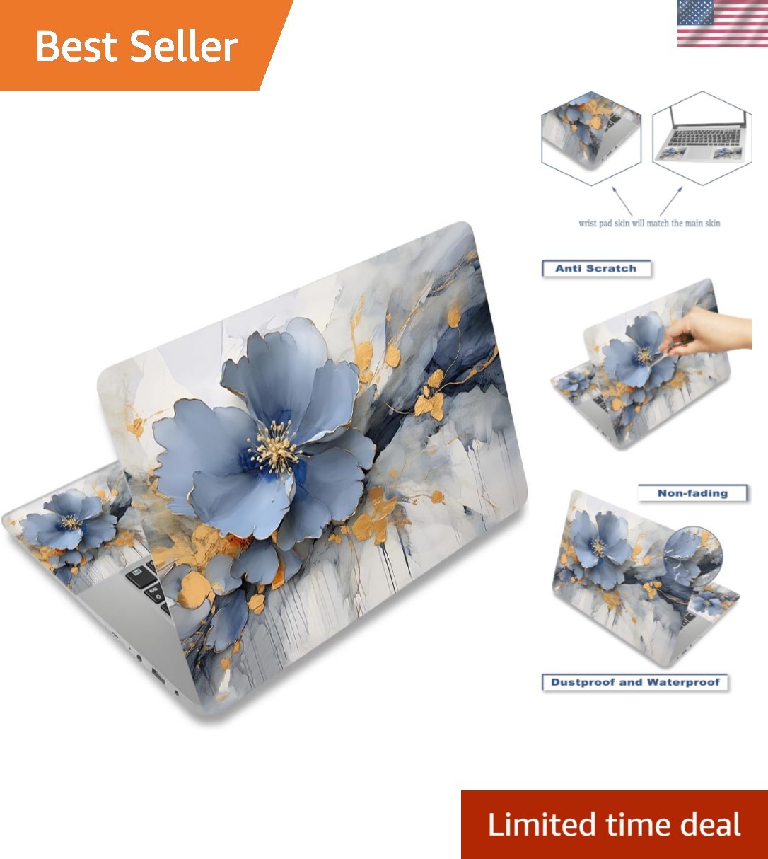 Laptop Skin Sticker Decal Cover for 11.6”12" 13" 13.3" 14" 15" 15.4" 15.6"