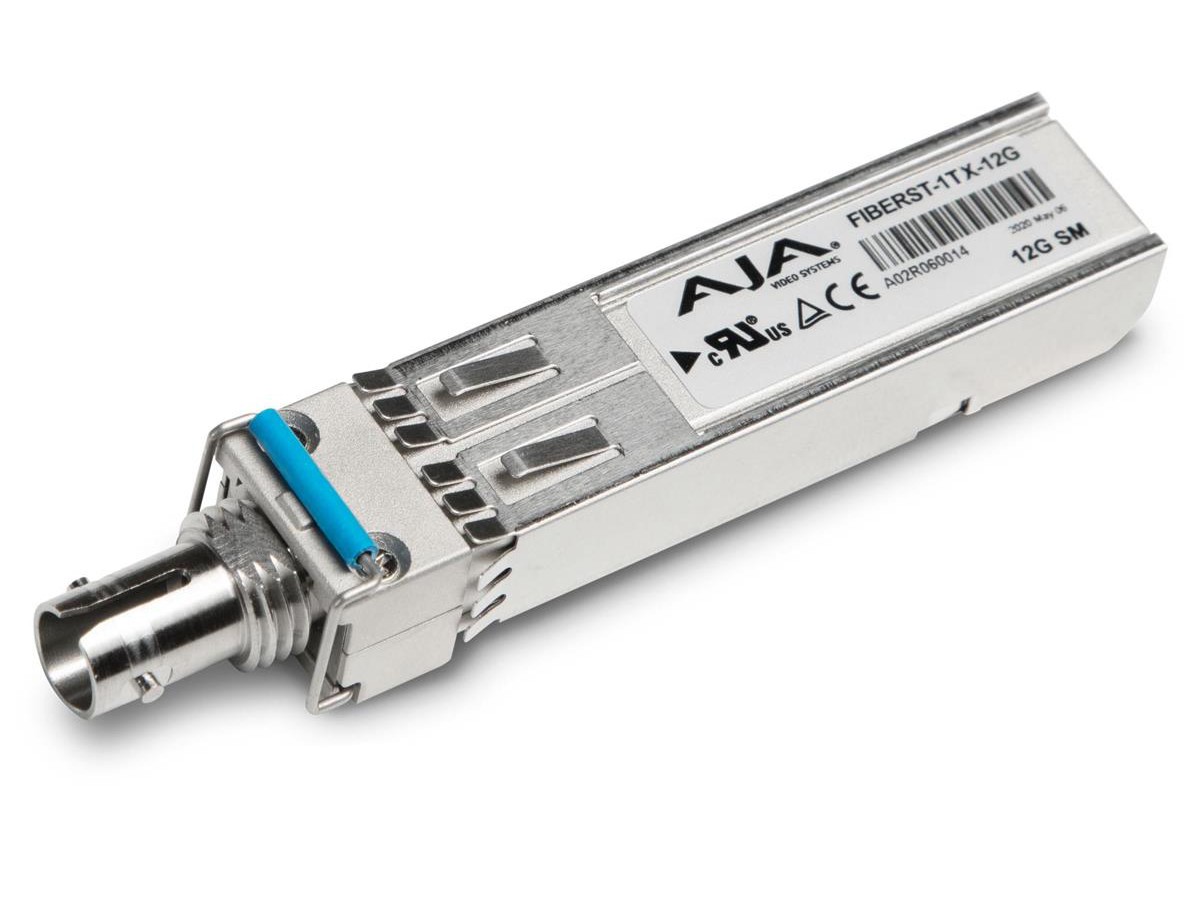 AJA FIBERST-1TX-12G 1-Channel 12G-SDI Single Mode ST Fiber Transmitter SFP