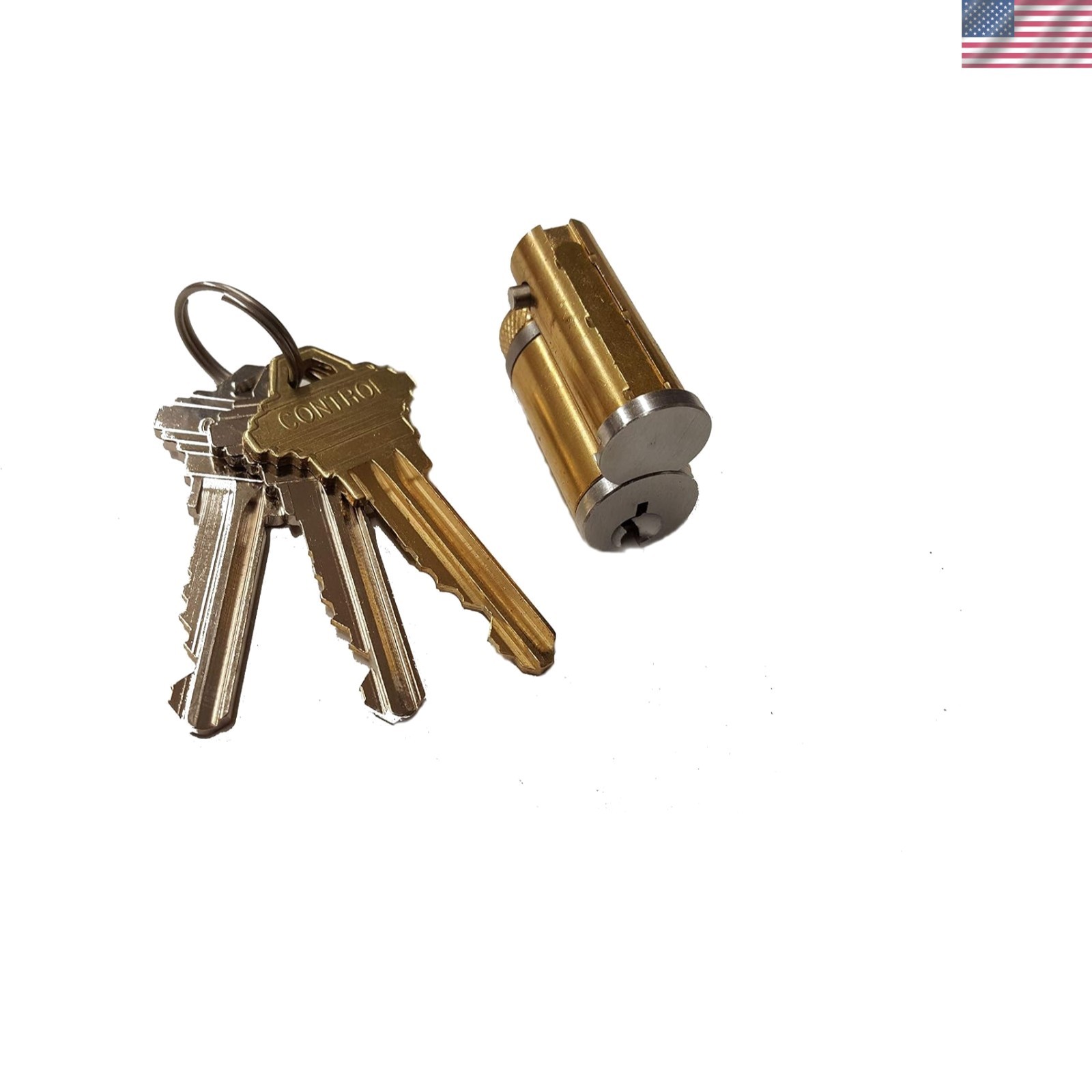 Versatile 6-Pin IC Core Cylinder - Includes 2 Keys & Control Key for Easy Access